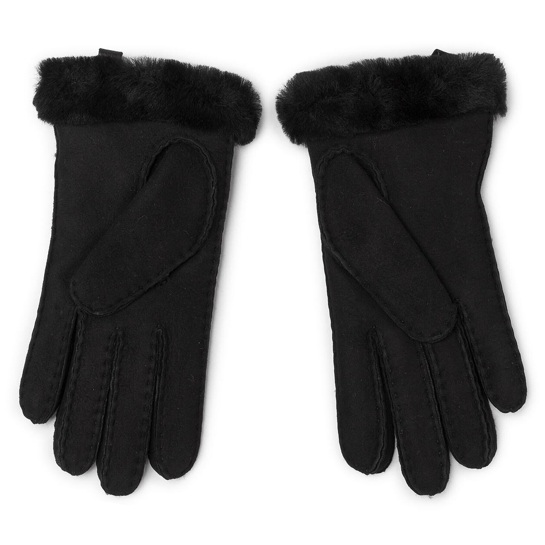 Ugg Mănuși de Damă W Shorty Glove W Leather Trim 17367 Negru - Pled.ro