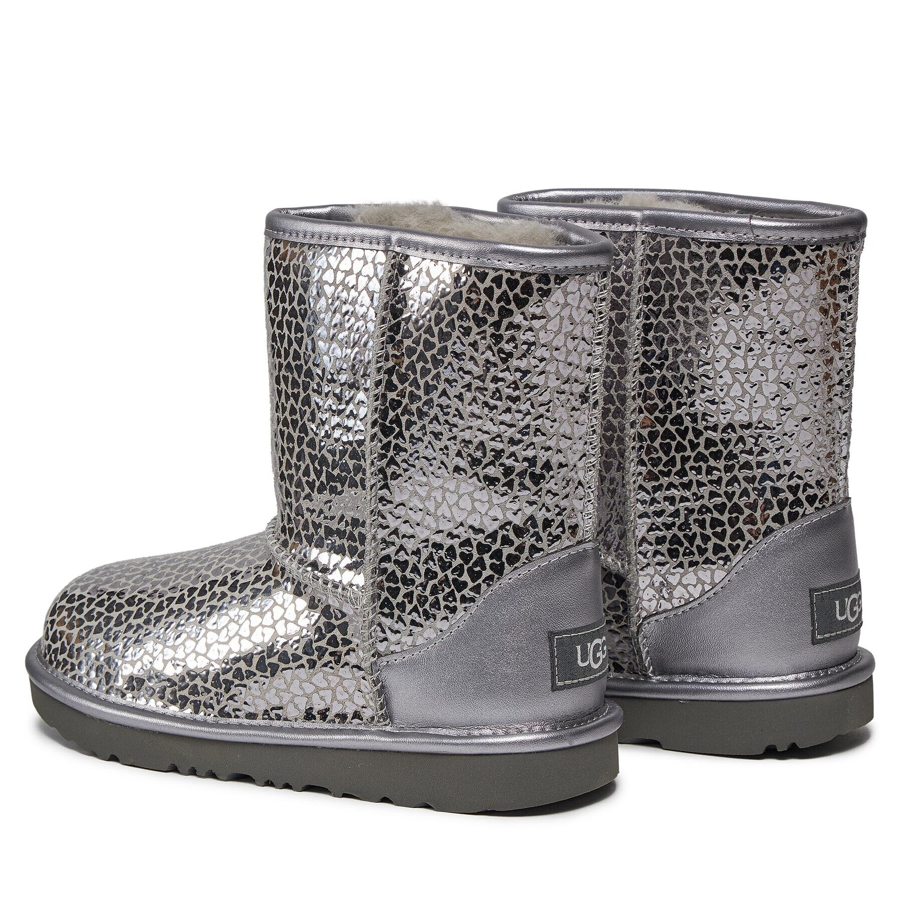 Ugg Cizme de zăpadă Classic II Gel Hearts 1151613K Argintiu - Pled.ro