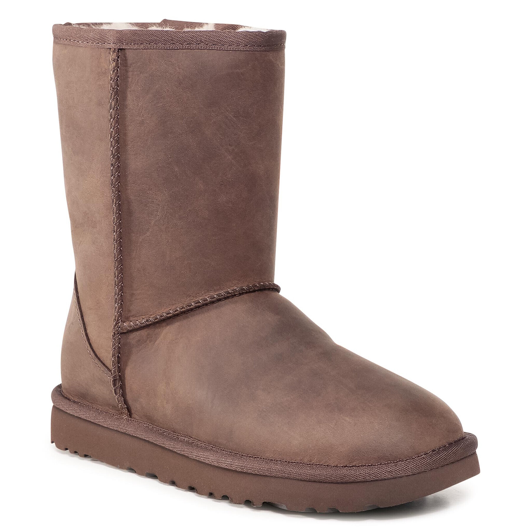 Ugg Pantofi Classic Short Leather 1016559 Maro - Pled.ro