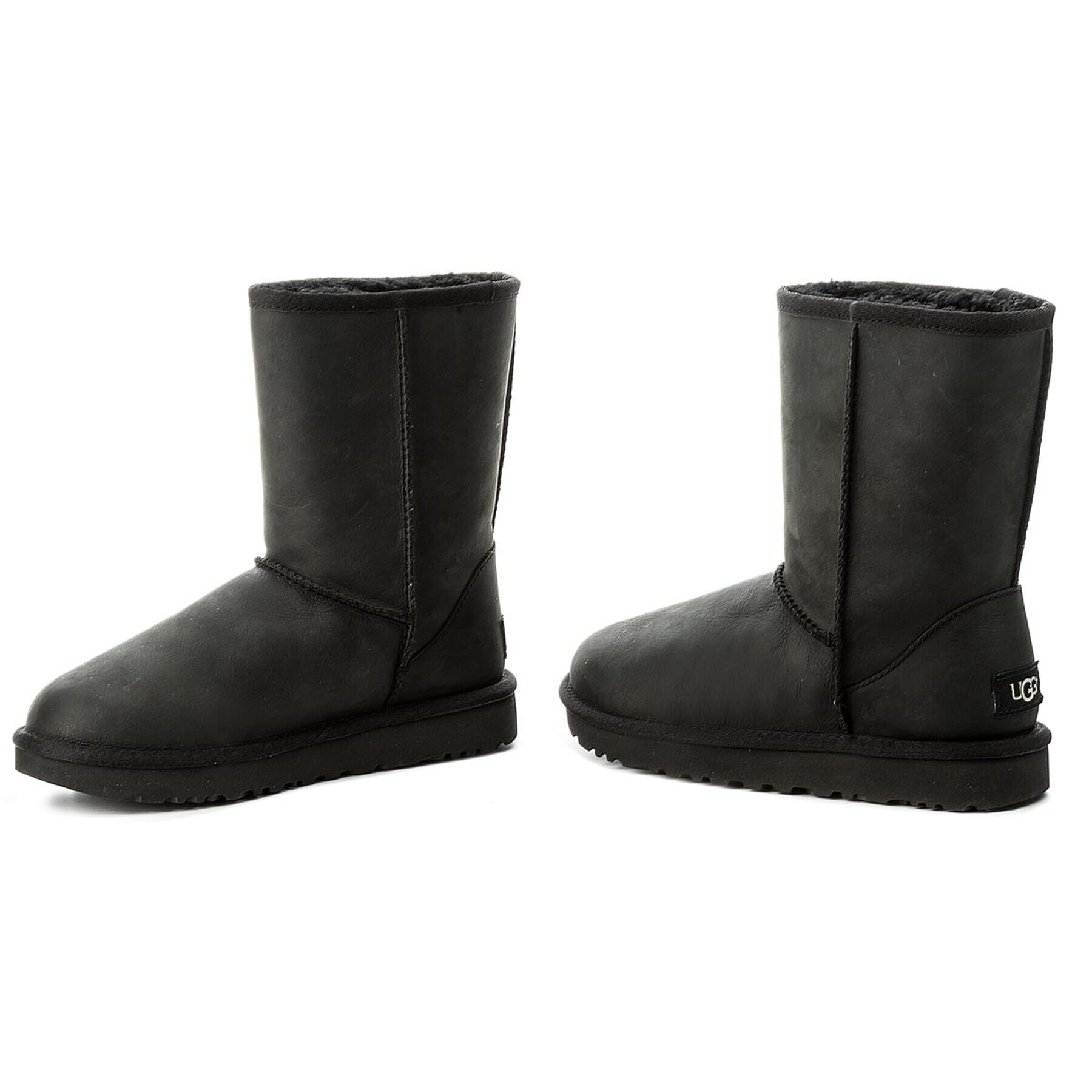 Ugg Pantofi Classic Short Leather 1016559 Negru - Pled.ro