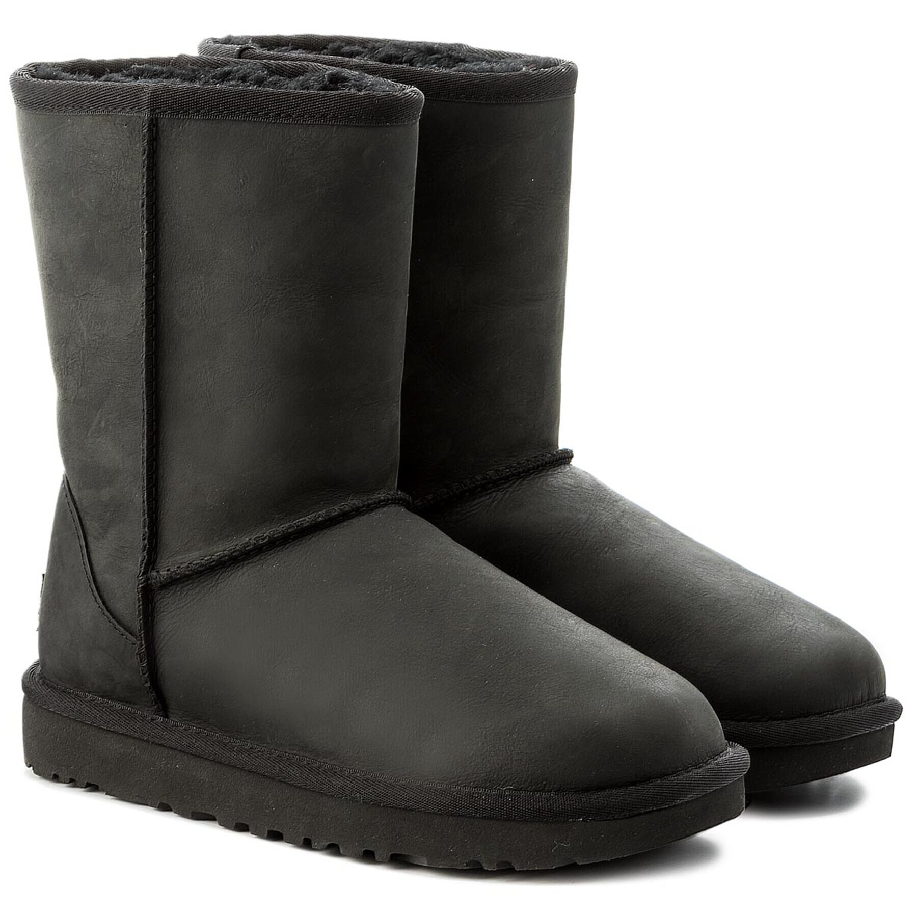 Ugg Pantofi Classic Short Leather 1016559 Negru - Pled.ro