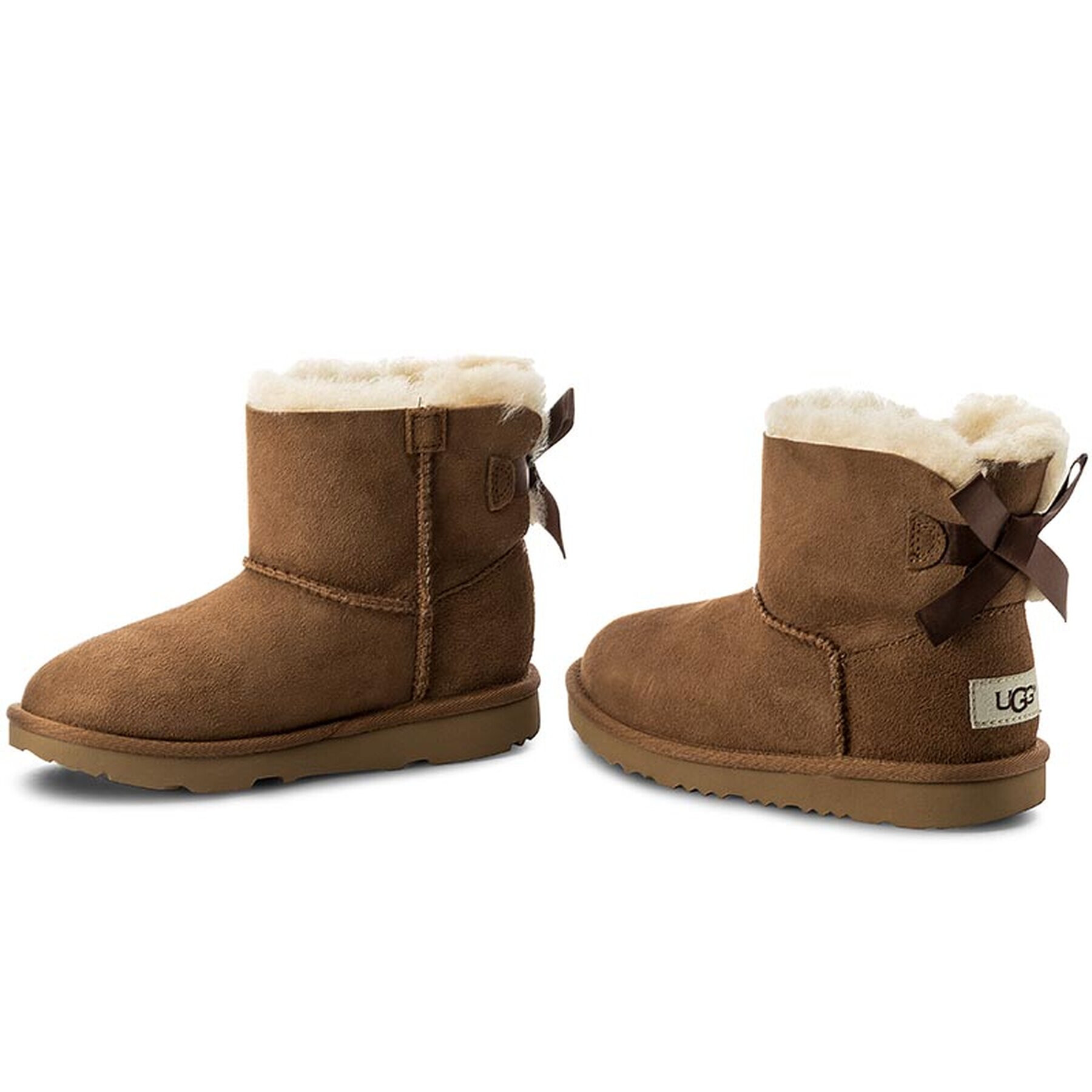 Ugg Pantofi K Mini Bailey Bow II 1017397K Maro - Pled.ro