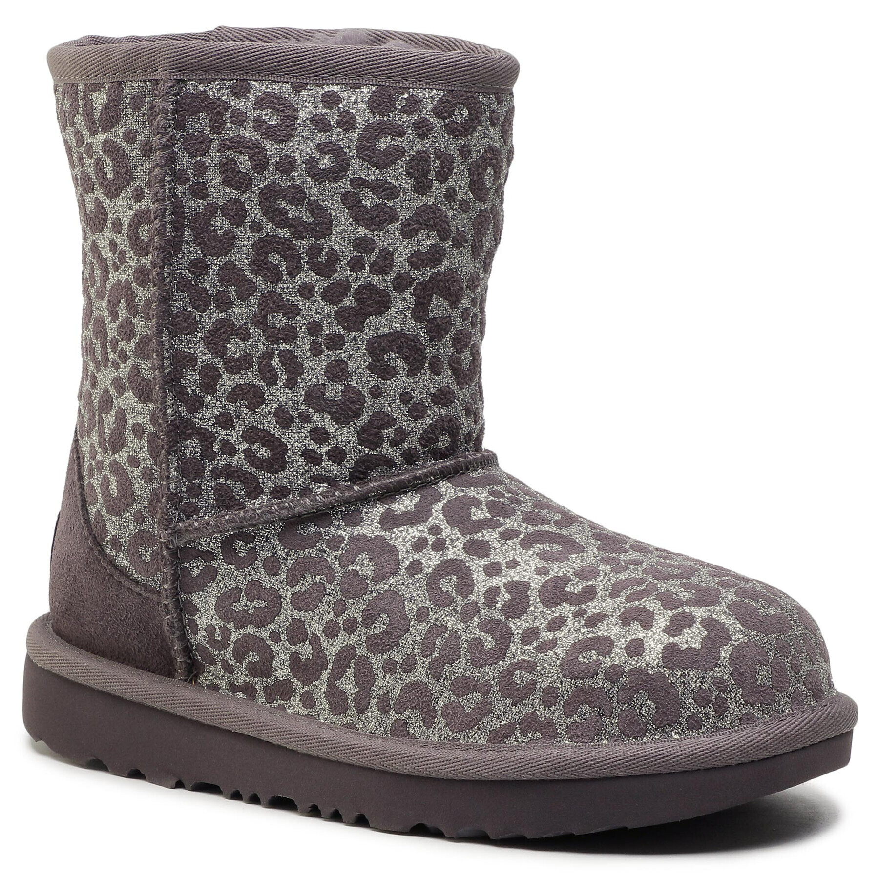 Ugg Pantofi Kid's Classic II Glitter Leopard 1112388K Gri - Pled.ro