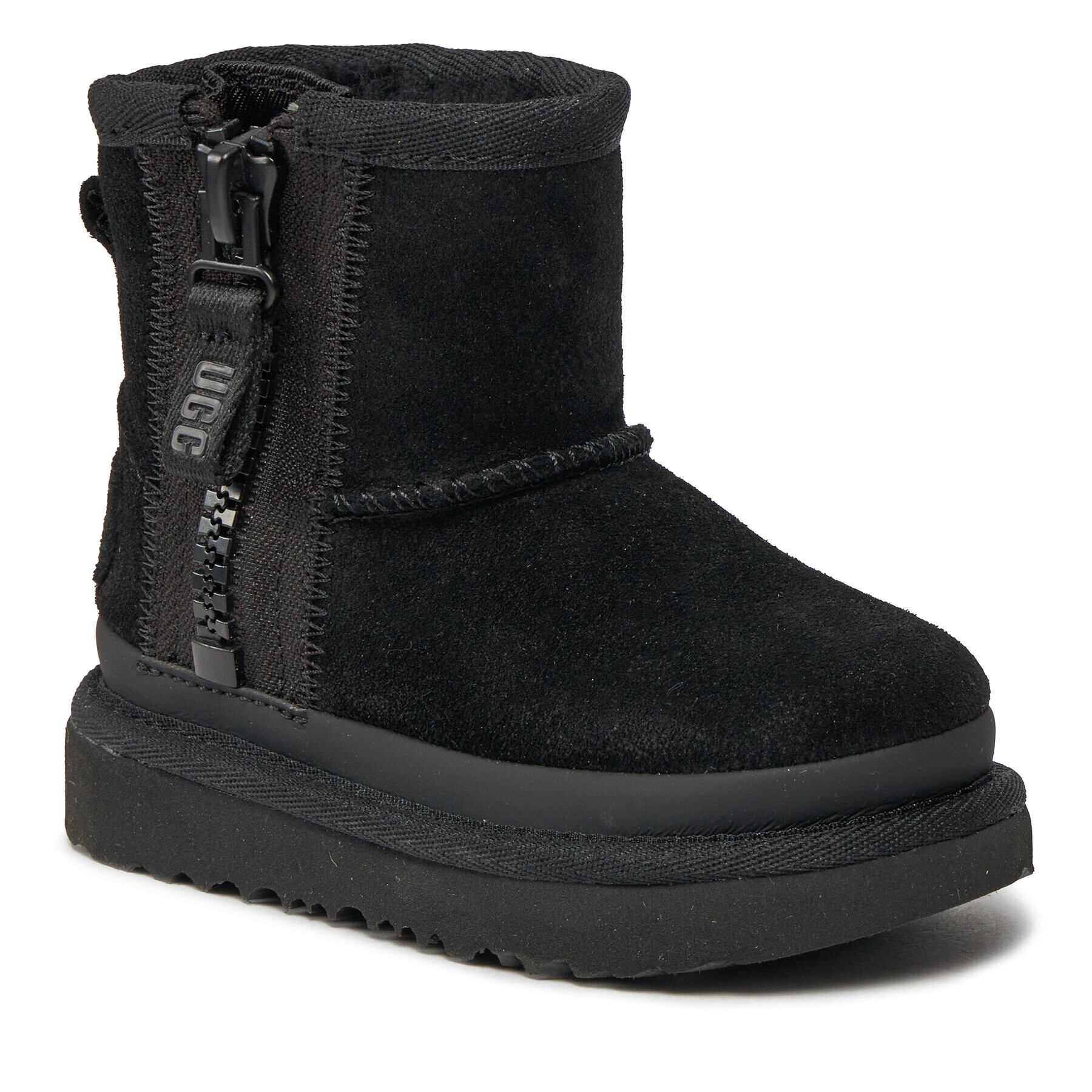 Ugg Pantofi T Classic Mini Ziper Tape Logo 1143699T Negru - Pled.ro