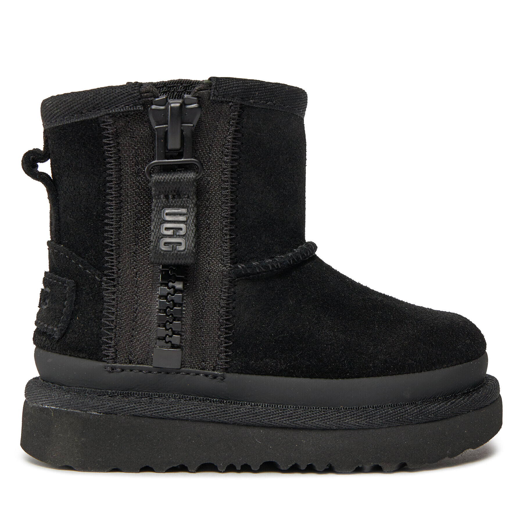 Ugg Pantofi T Classic Mini Ziper Tape Logo 1143699T Negru - Pled.ro