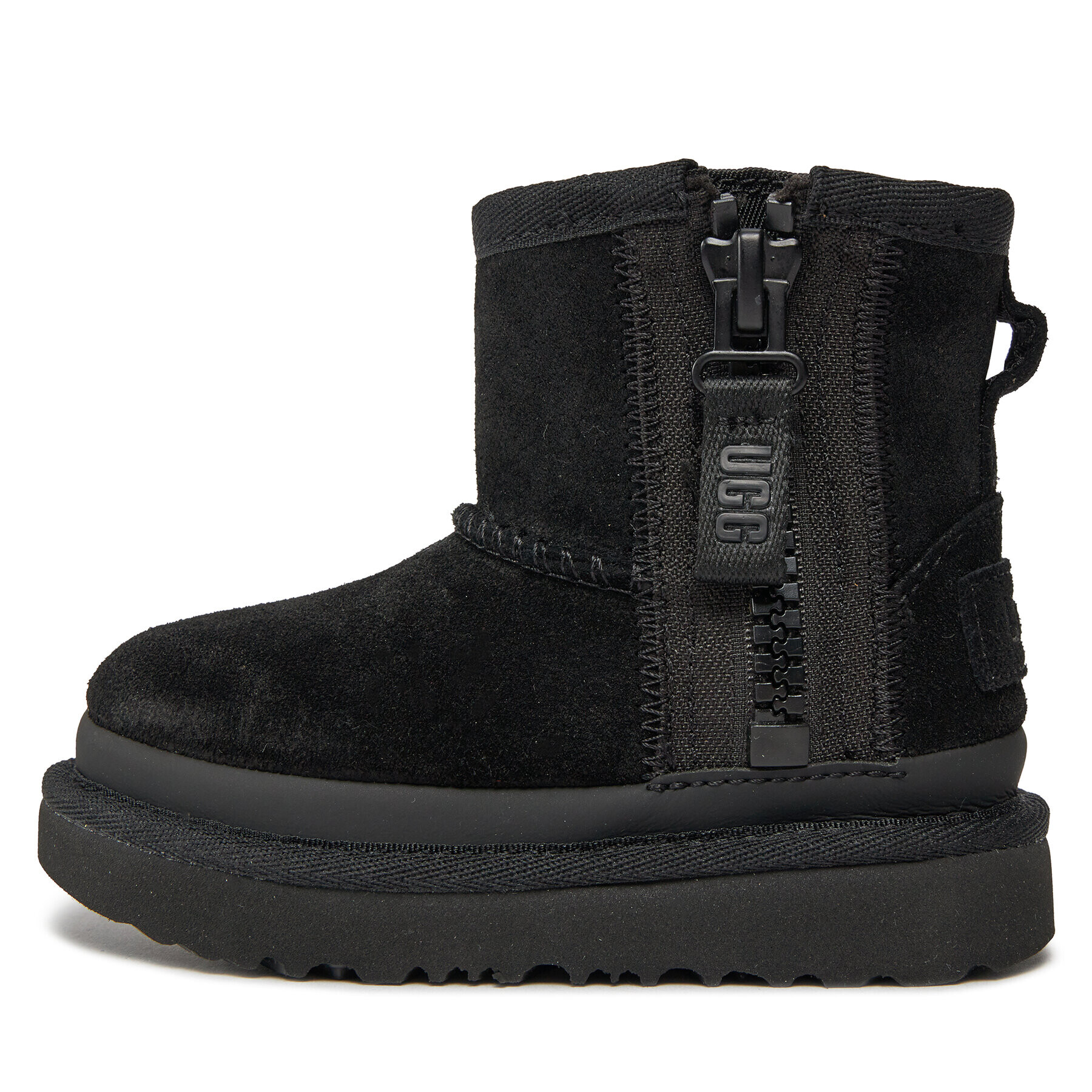 Ugg Pantofi T Classic Mini Ziper Tape Logo 1143699T Negru - Pled.ro