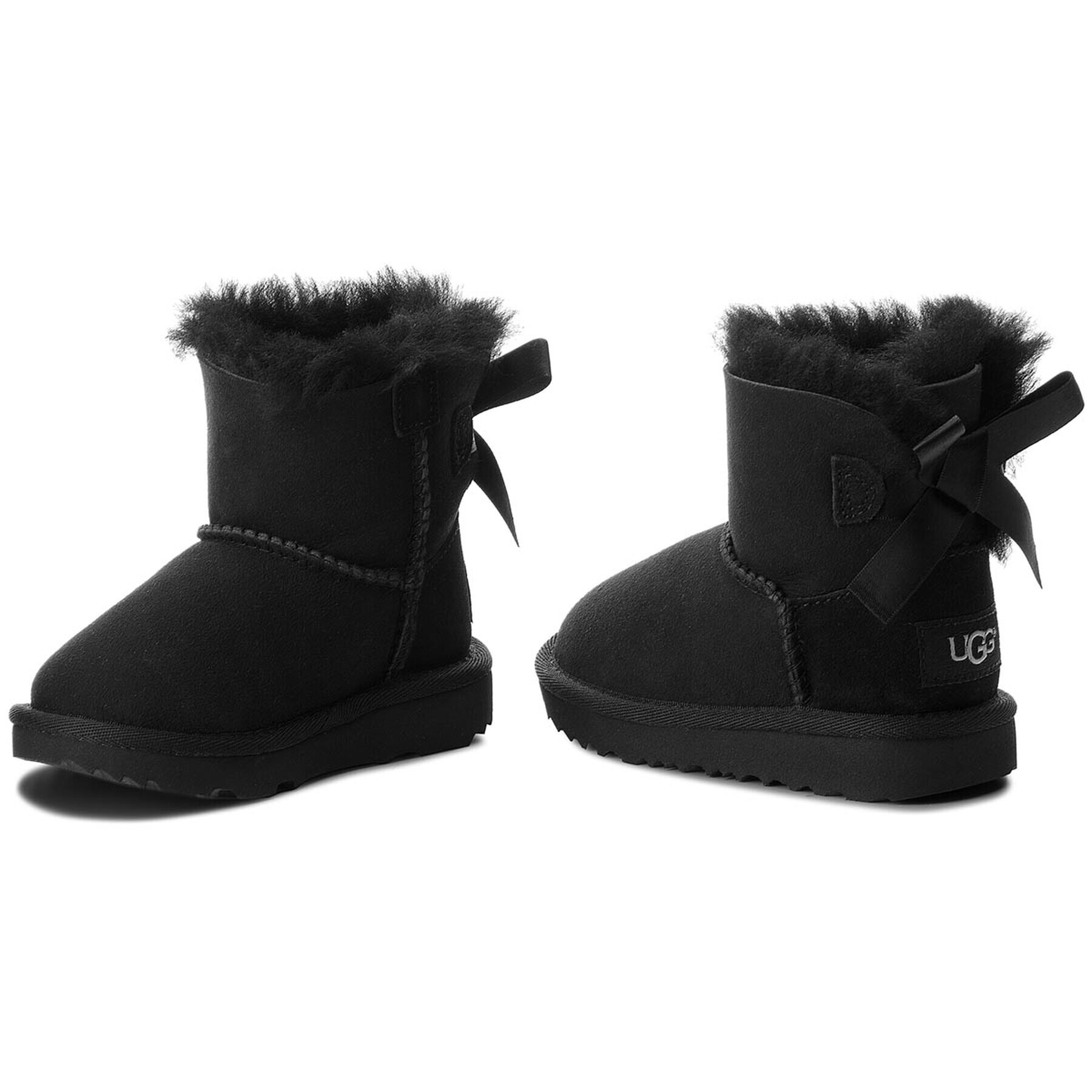 Ugg Pantofi T Mini Bailey Bow II 1017397T Negru - Pled.ro