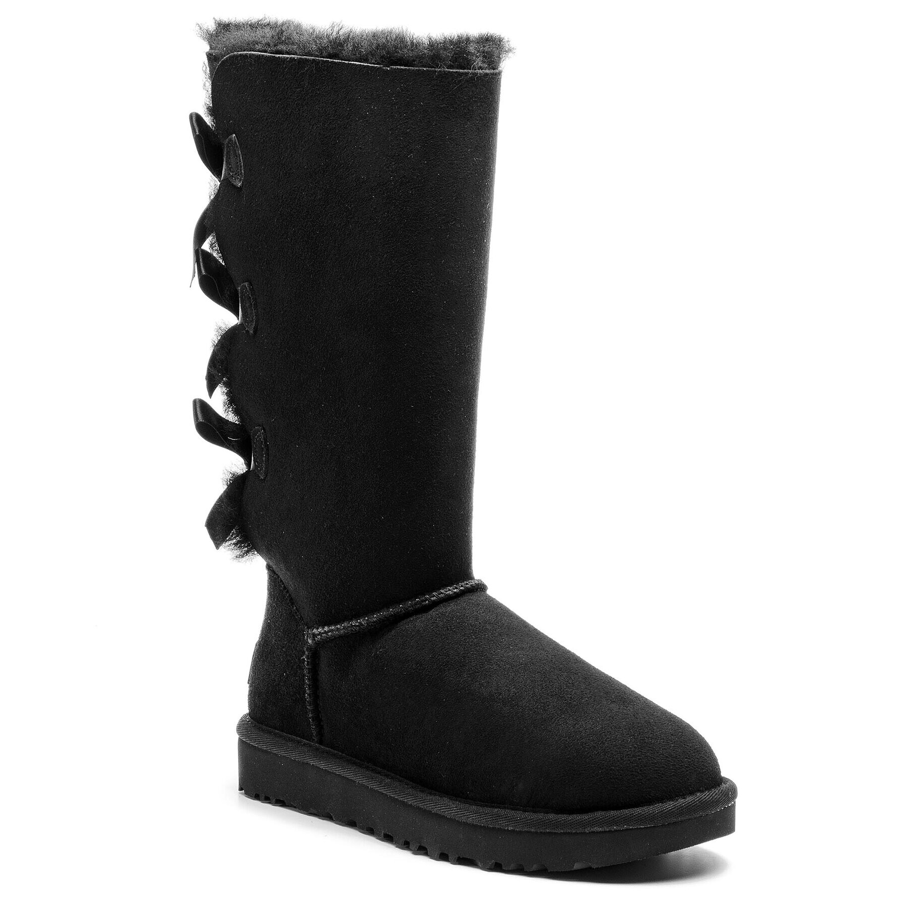 Ugg Pantofi W Bailey Bow Tall II 1016434 Negru - Pled.ro