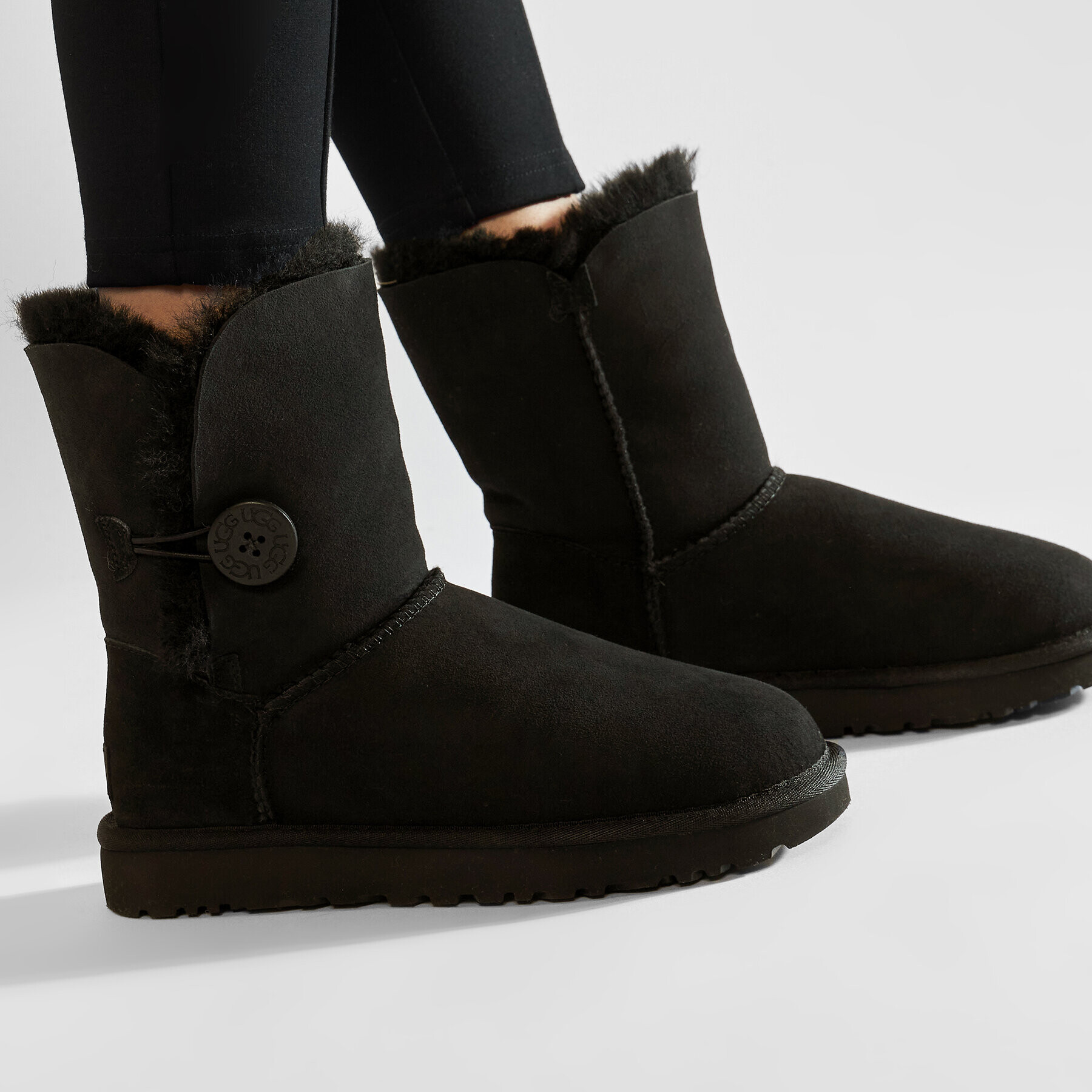 Ugg Cizme de zăpadă W Bailey Button II 1016226 Negru - Pled.ro