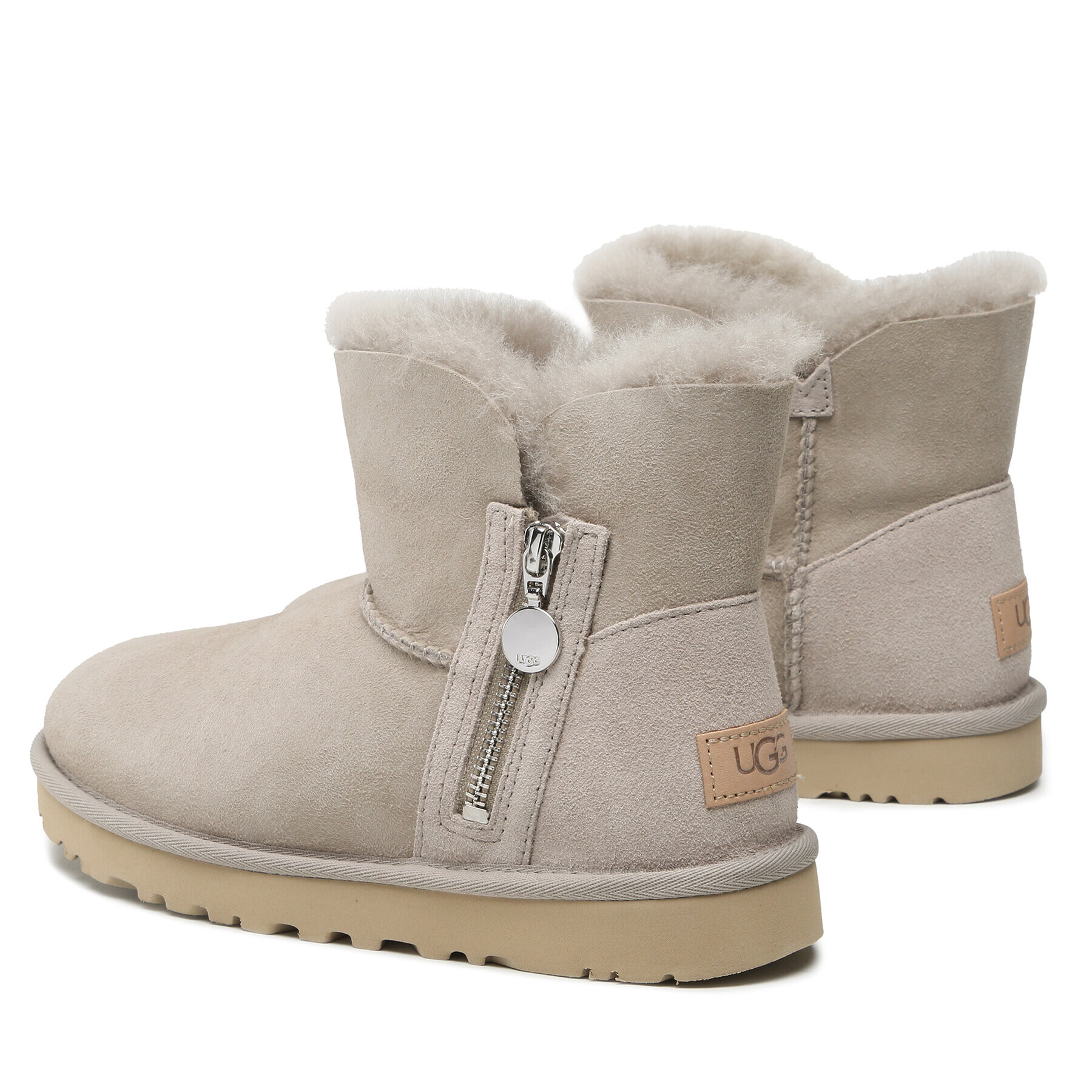 Ugg Pantofi W Bailey Zip Mini 1112481 Gri - Pled.ro