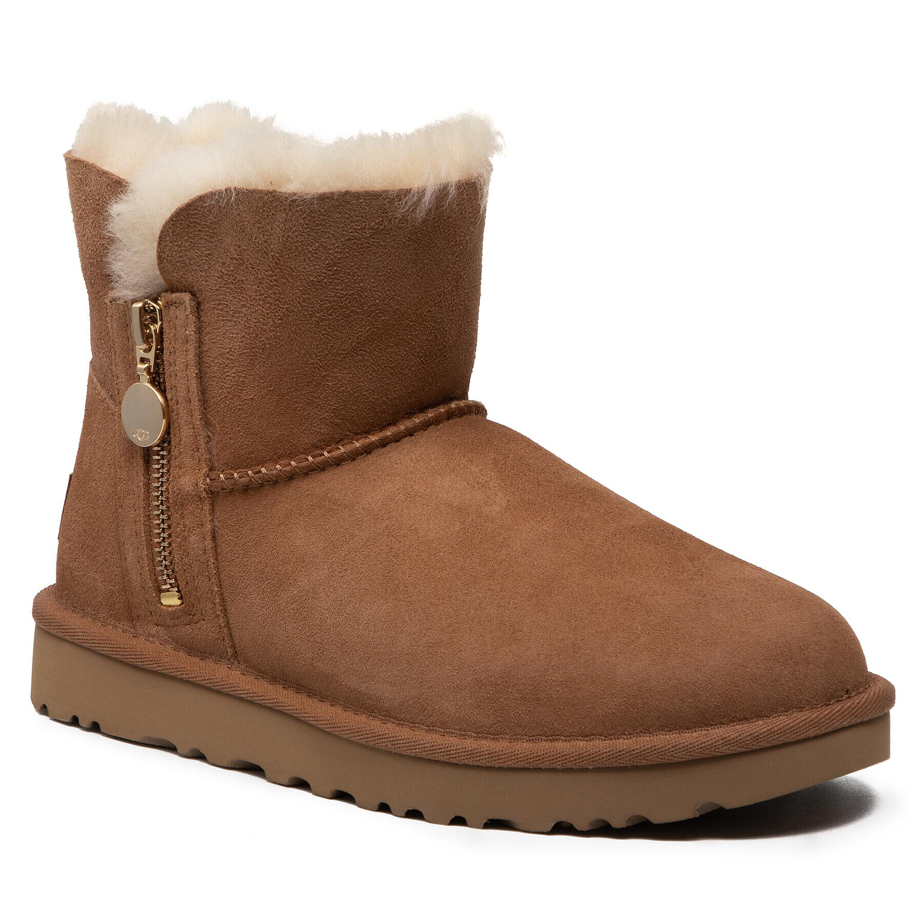 Ugg Pantofi W Bailey Zip Mini 1112481 Maro - Pled.ro