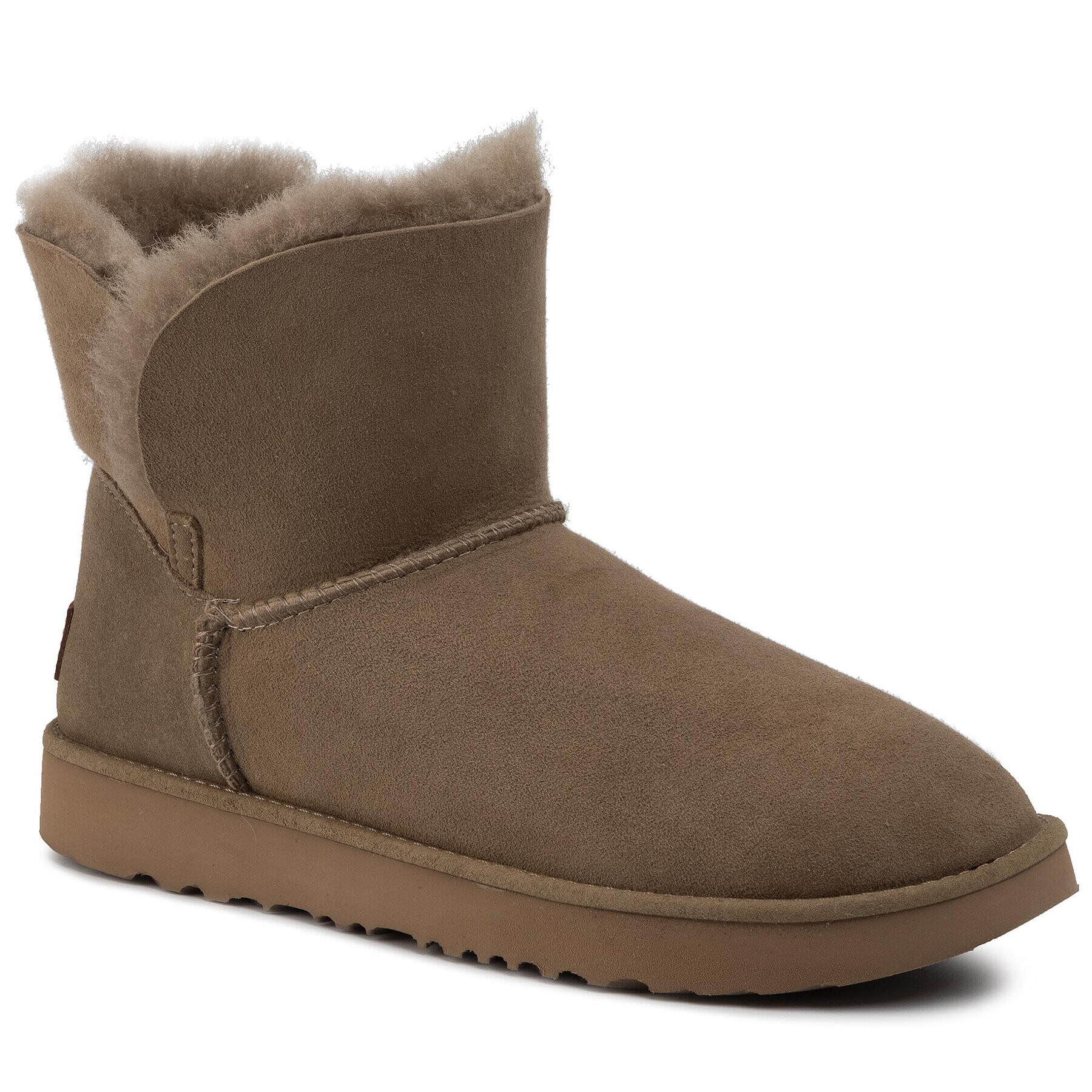 Ugg Pantofi W Classic Cuff Mini 1016417 Verde - Pled.ro