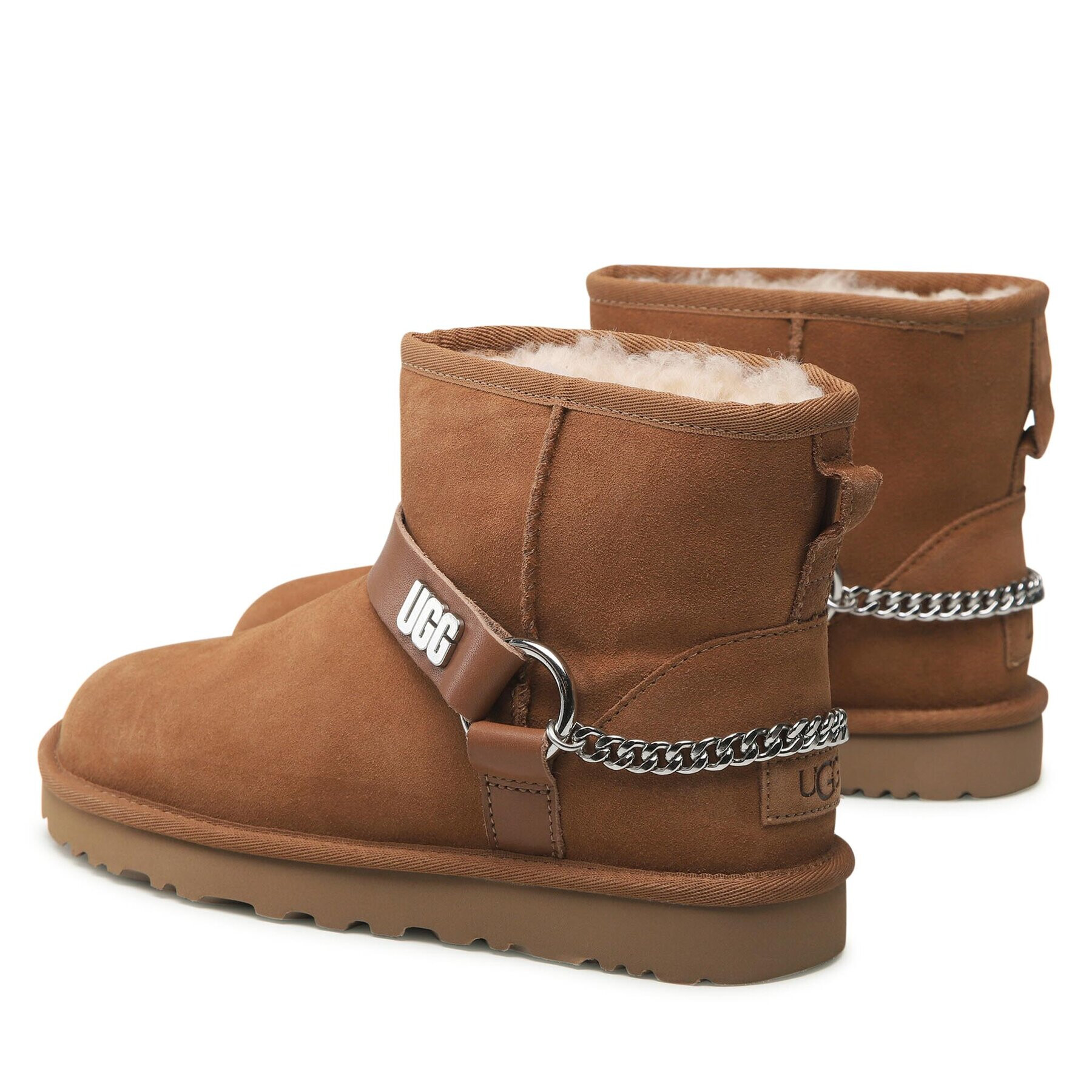 Ugg Pantofi W Classic Mini Chains II 1135090 Maro - Pled.ro