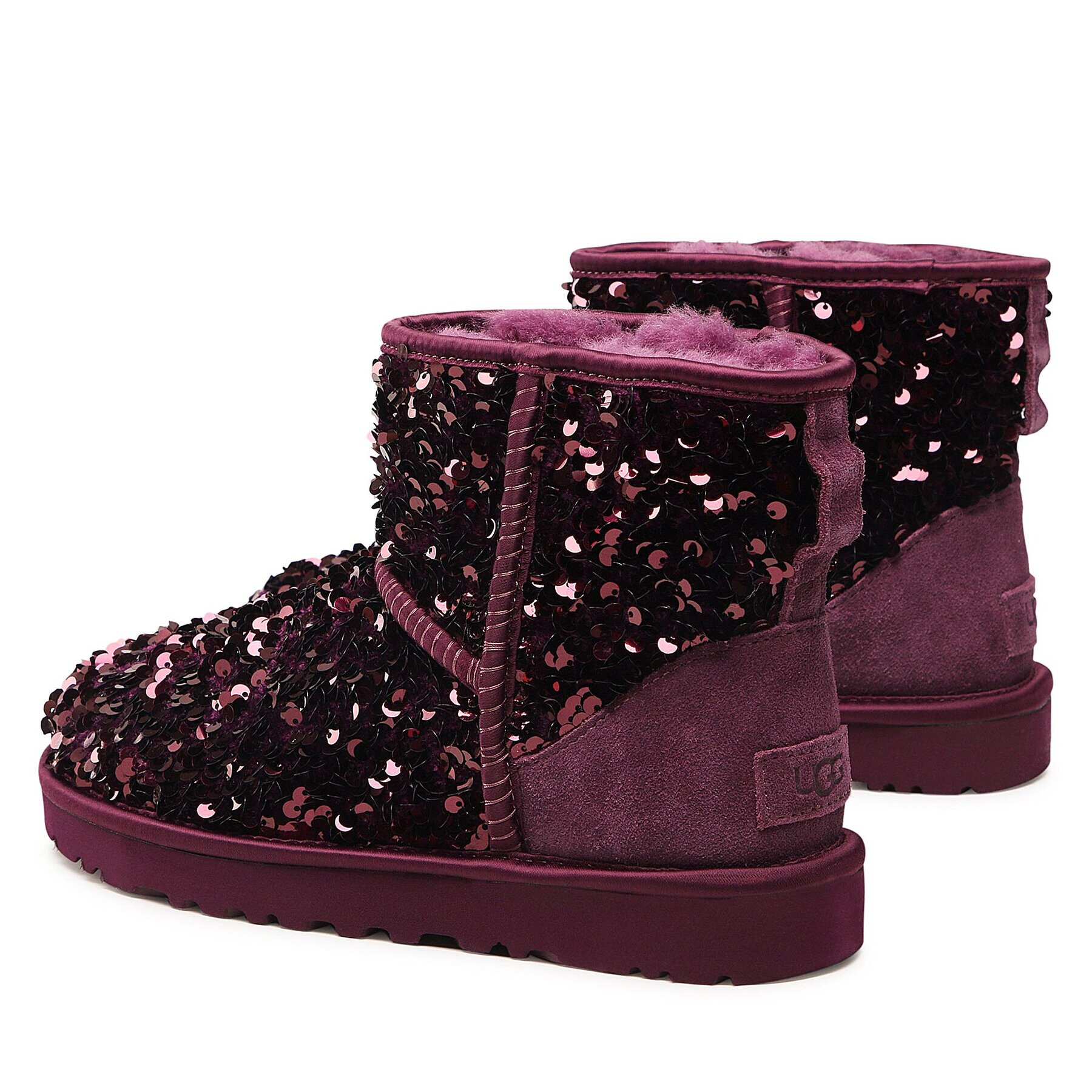 Ugg Pantofi W Classic Mini Chunky Sequin 1130602 Violet - Pled.ro