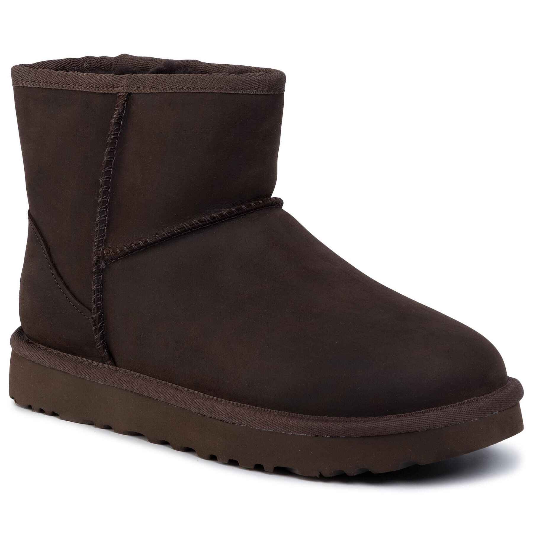 Ugg Pantofi W Classic Mini Leather 1016558 Maro - Pled.ro