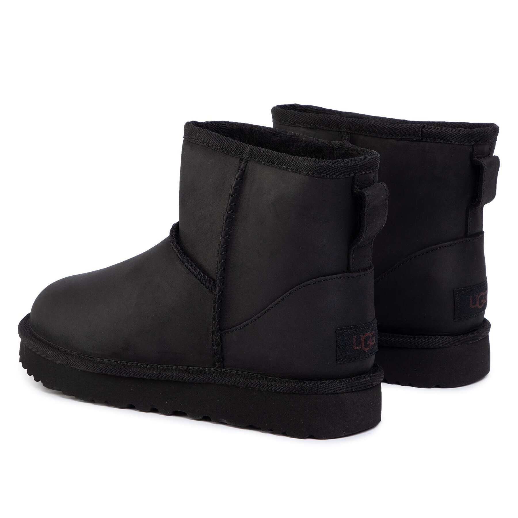 Ugg Pantofi W Classic Mini Leather 1016558 Negru - Pled.ro