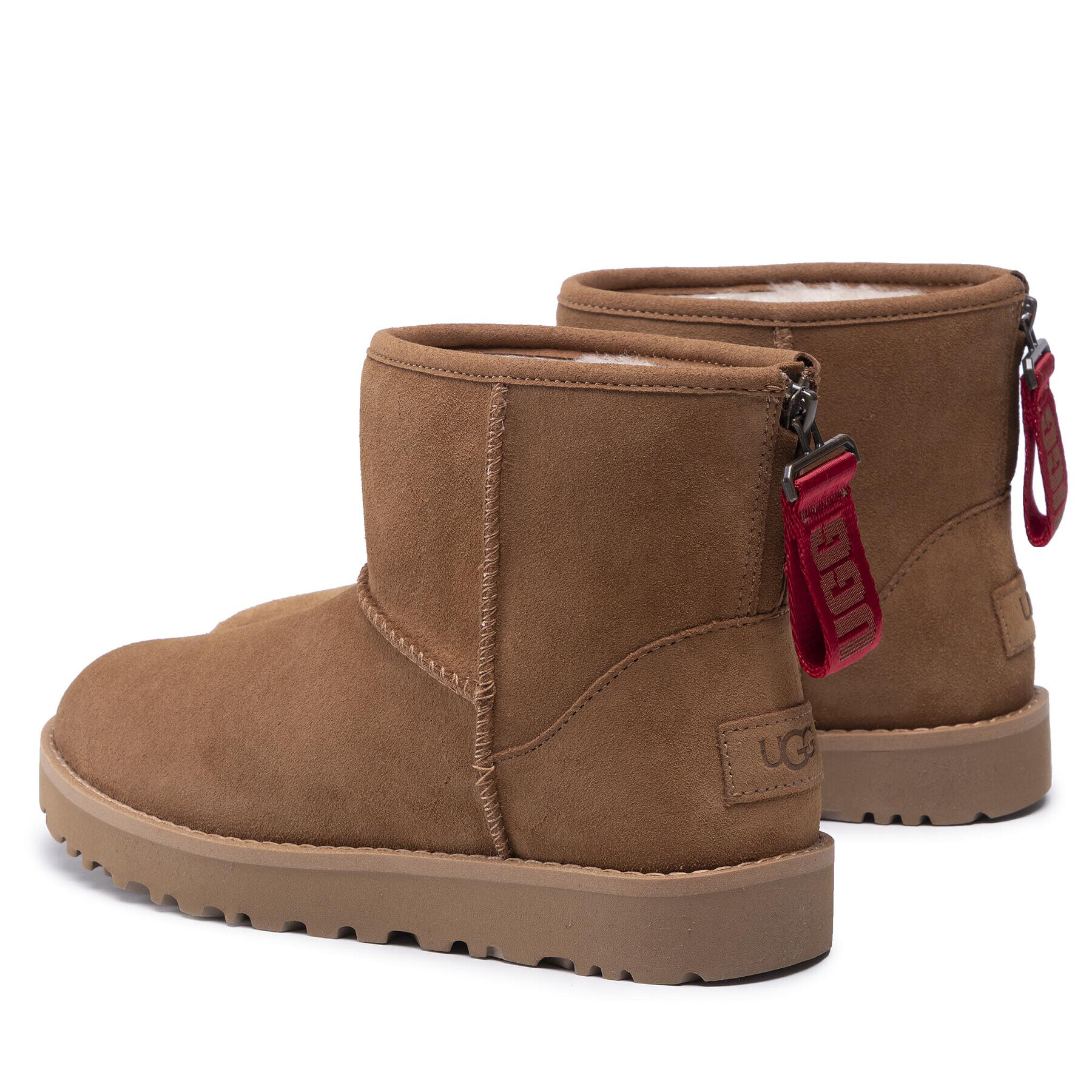 Ugg Pantofi W Classic Mini Logo Zip 1122671 Maro - Pled.ro