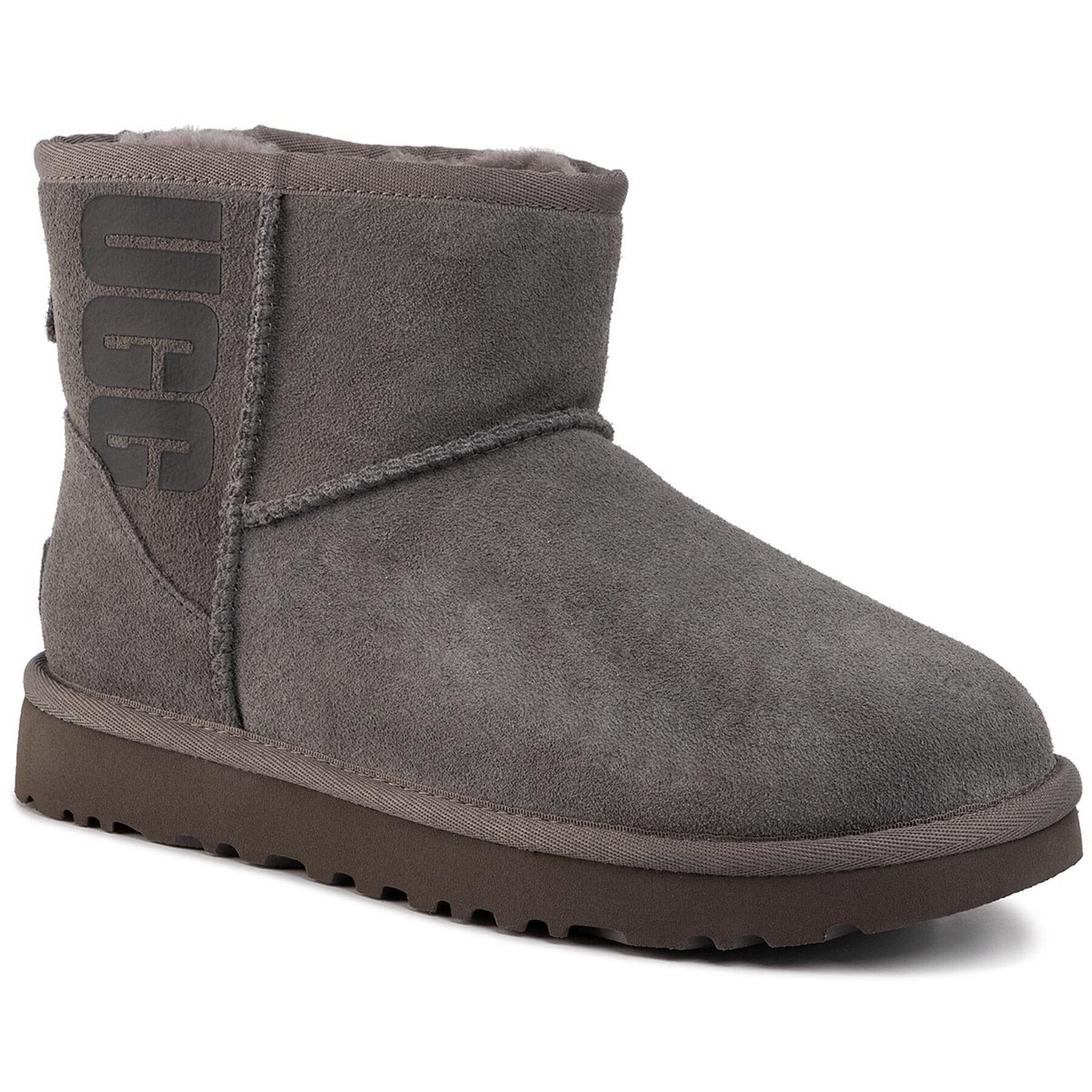 Ugg Pantofi W Classic Mini Rubber Logo 1108231 Gri - Pled.ro