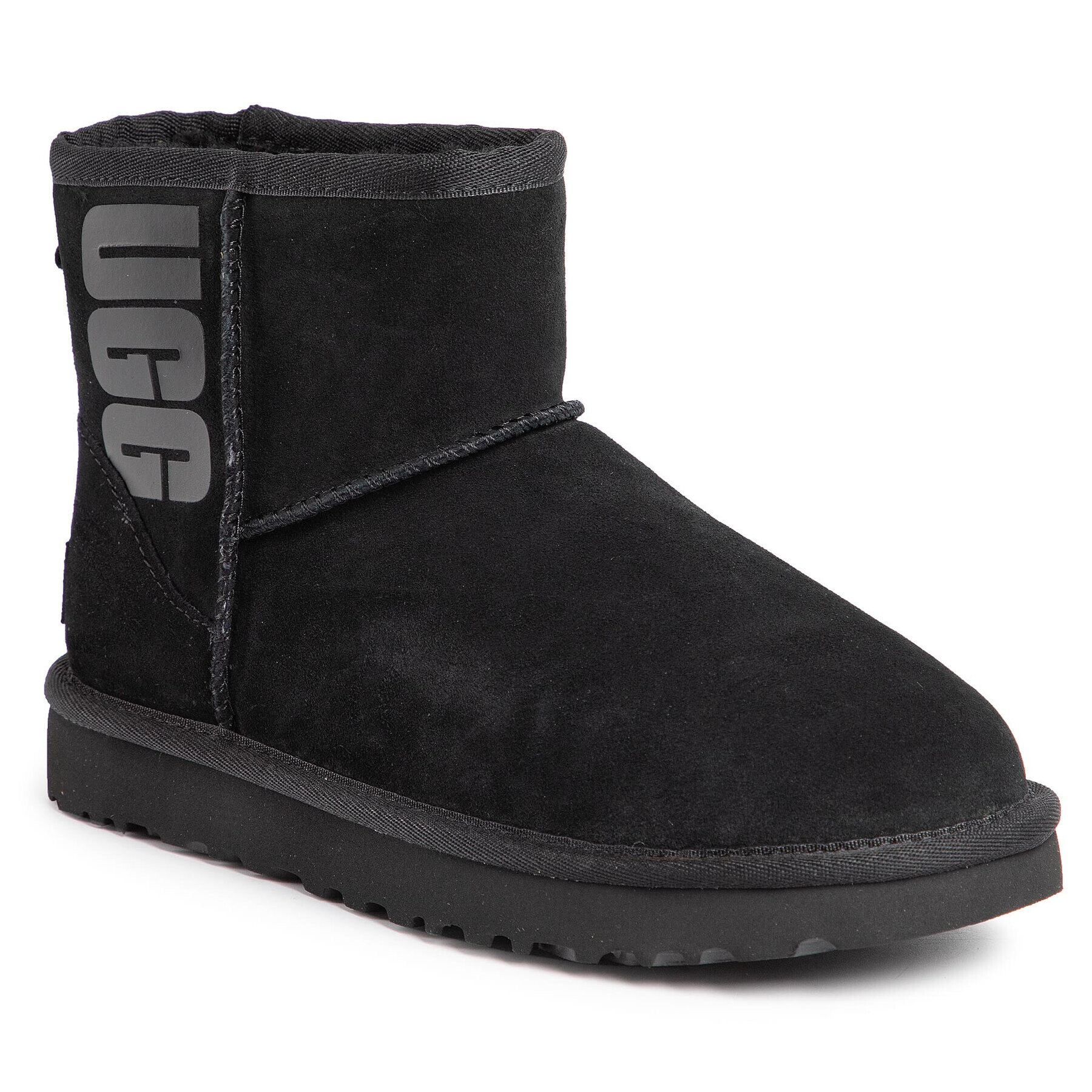 Ugg Pantofi W Classic Mini Rubber Logo 1108231 Negru - Pled.ro