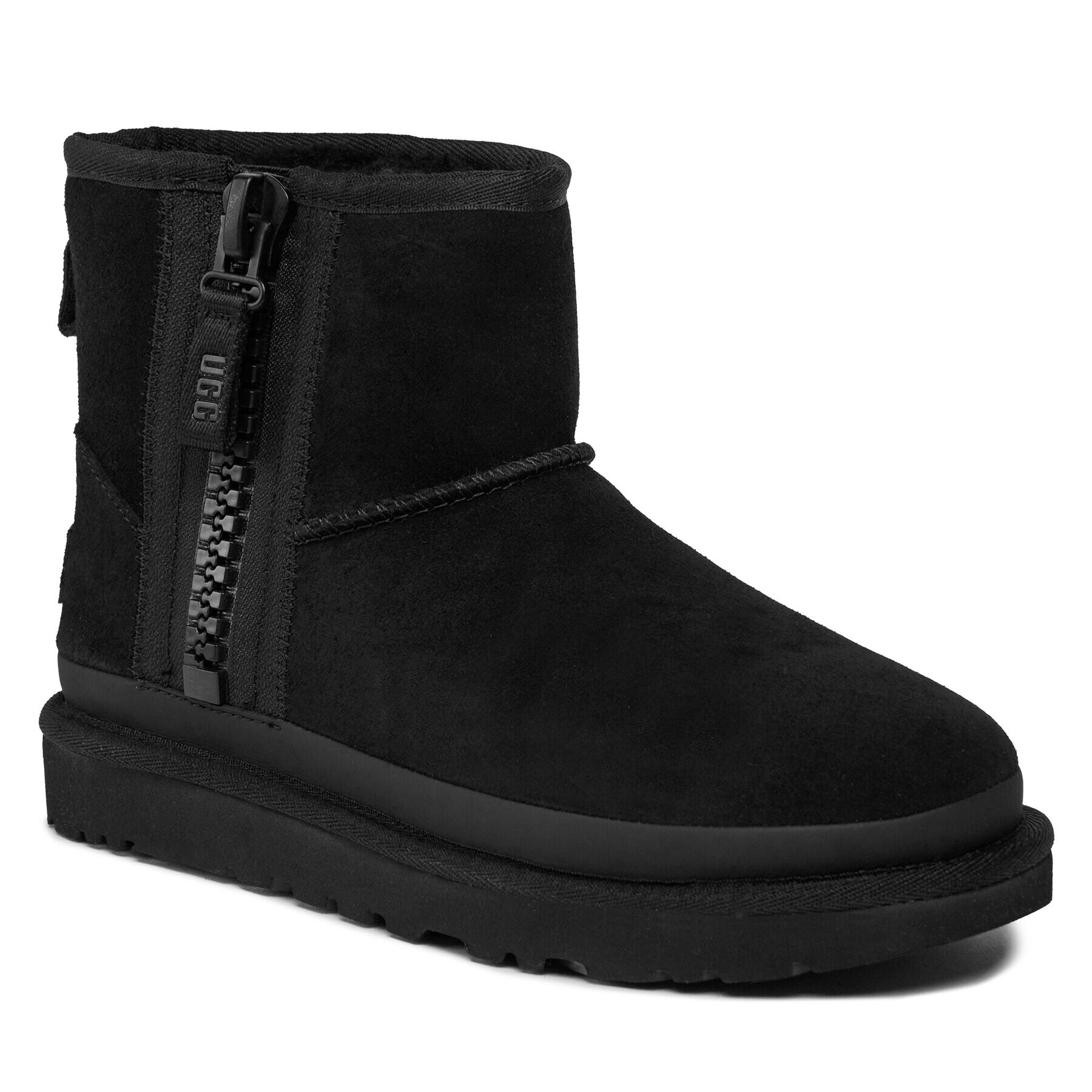 Ugg Pantofi W Classic Mini Zipper Tape Logo 1144034 Negru - Pled.ro