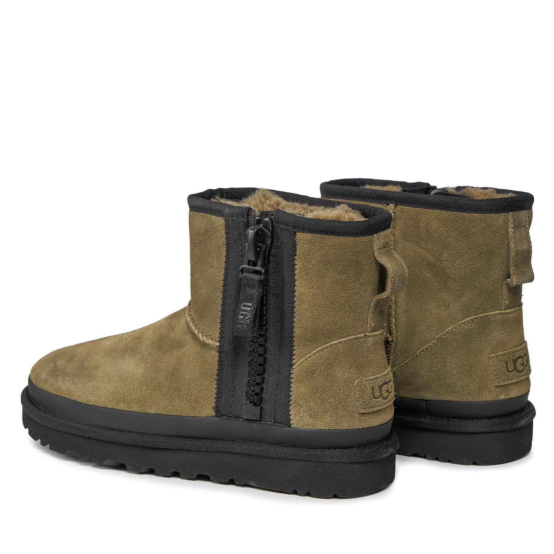 Ugg Pantofi W Classic Mini Zipper Tape Logo 1144034 Verde - Pled.ro