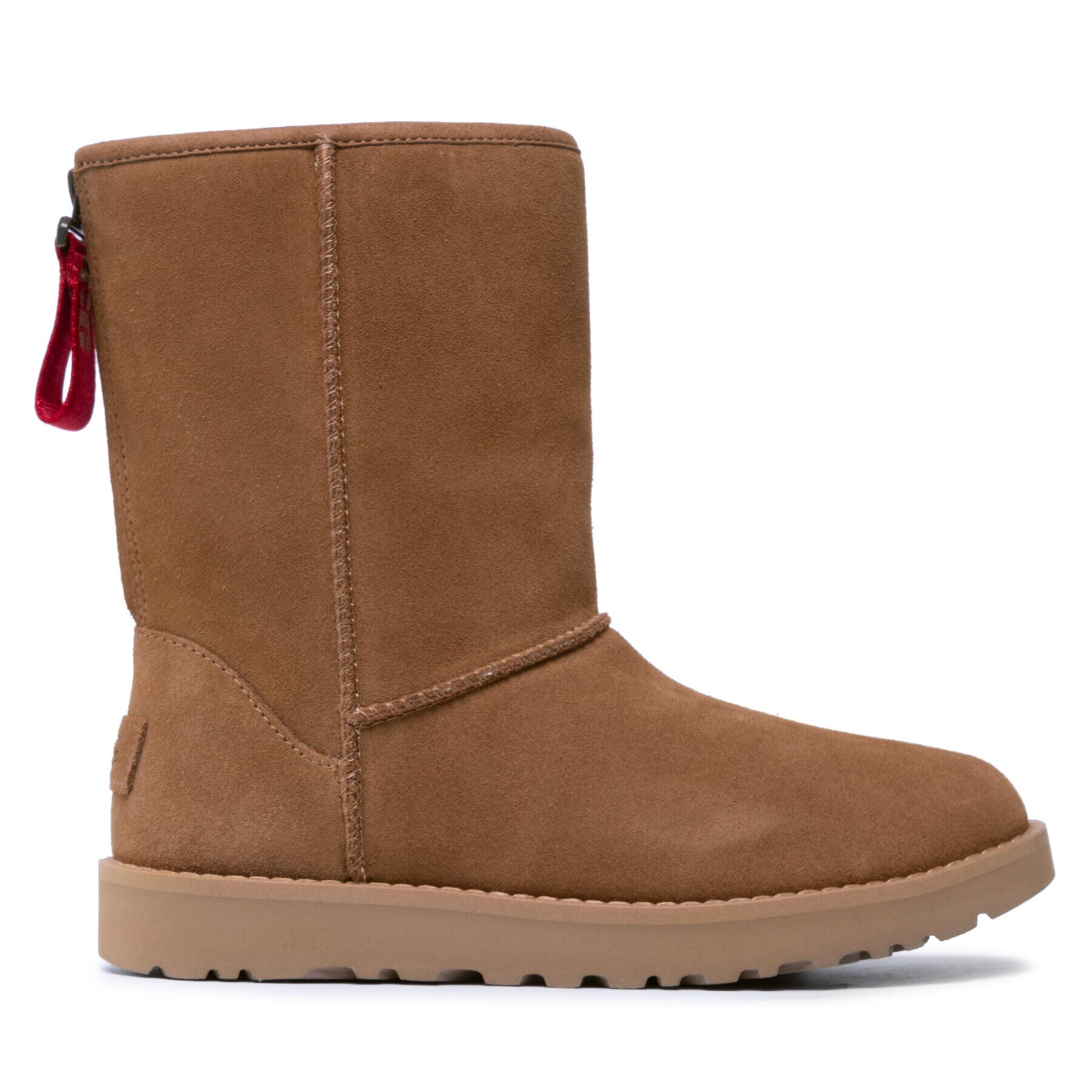 Ugg Pantofi W Classic Short Logo Zip 1122672 Maro - Pled.ro