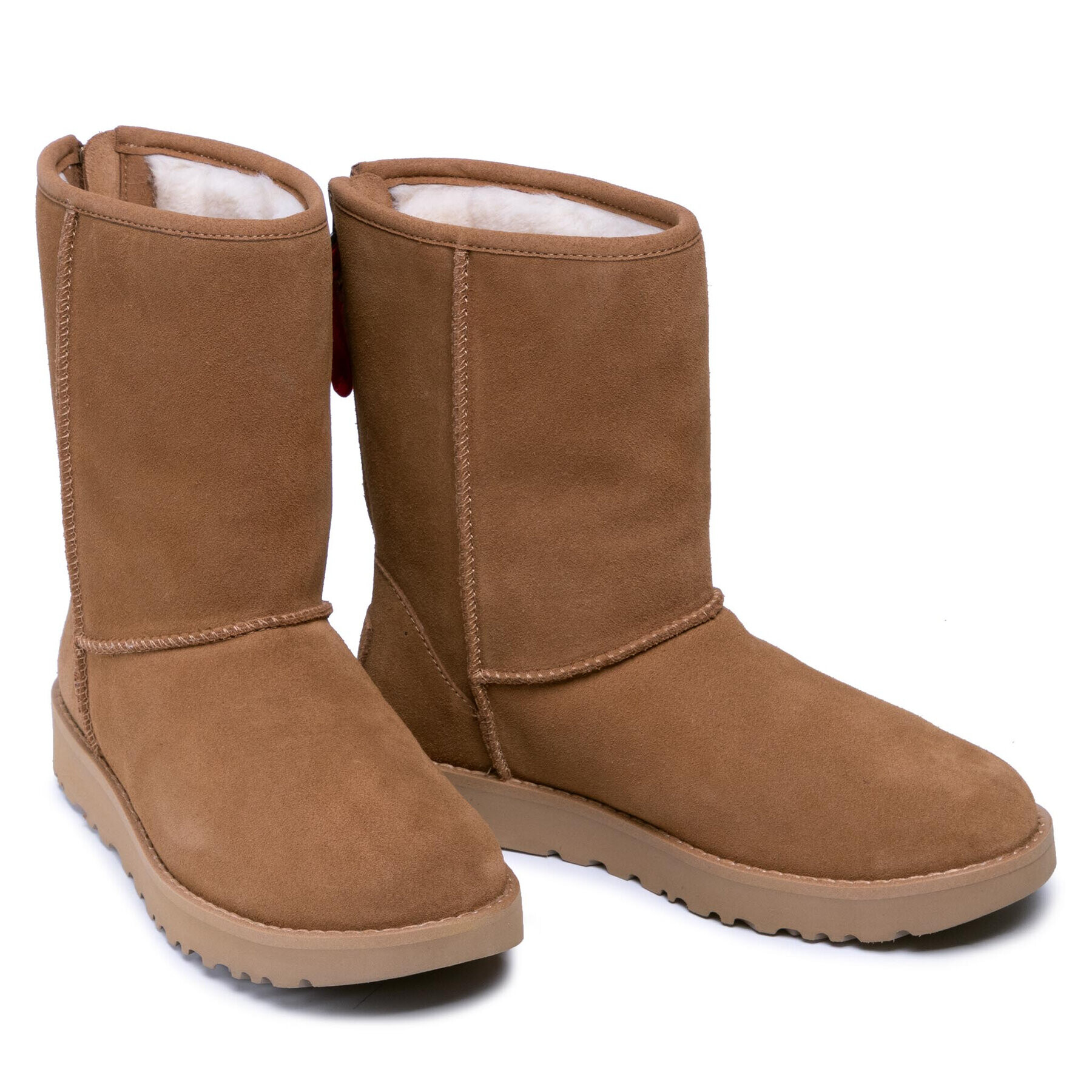 Ugg Pantofi W Classic Short Logo Zip 1122672 Maro - Pled.ro