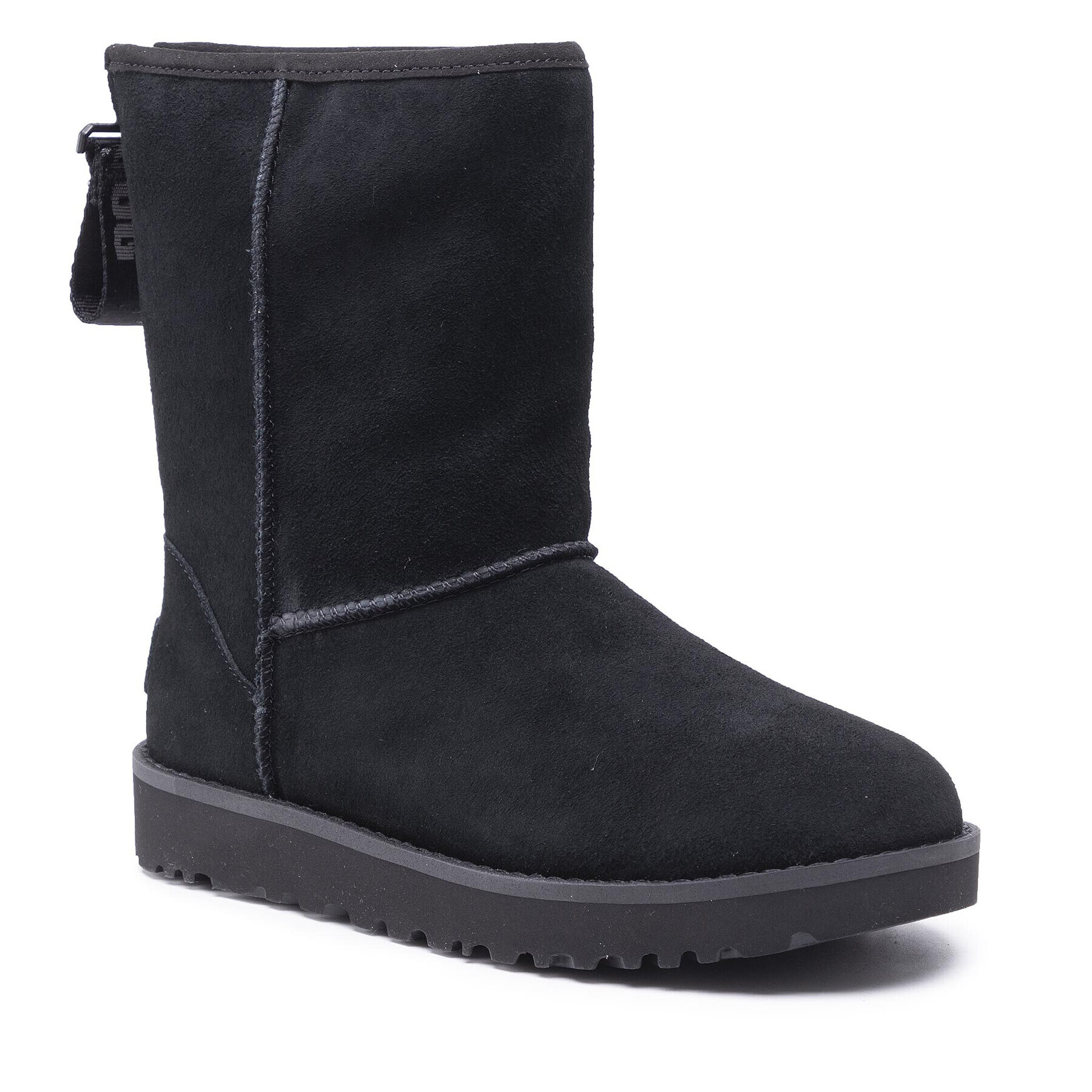 Ugg Pantofi W Classic Short Logo Zip 1122672 Negru - Pled.ro