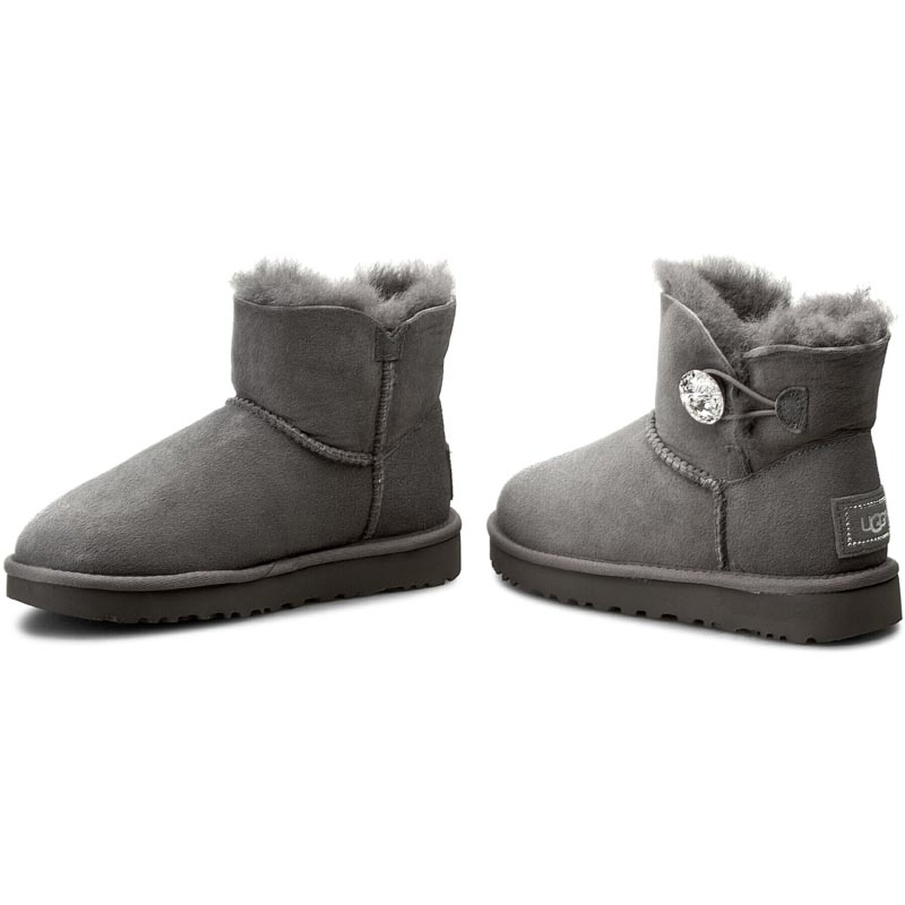 Ugg Cizme de zăpadă W Mini Bailey Button Bling 1016554 Gri - Pled.ro