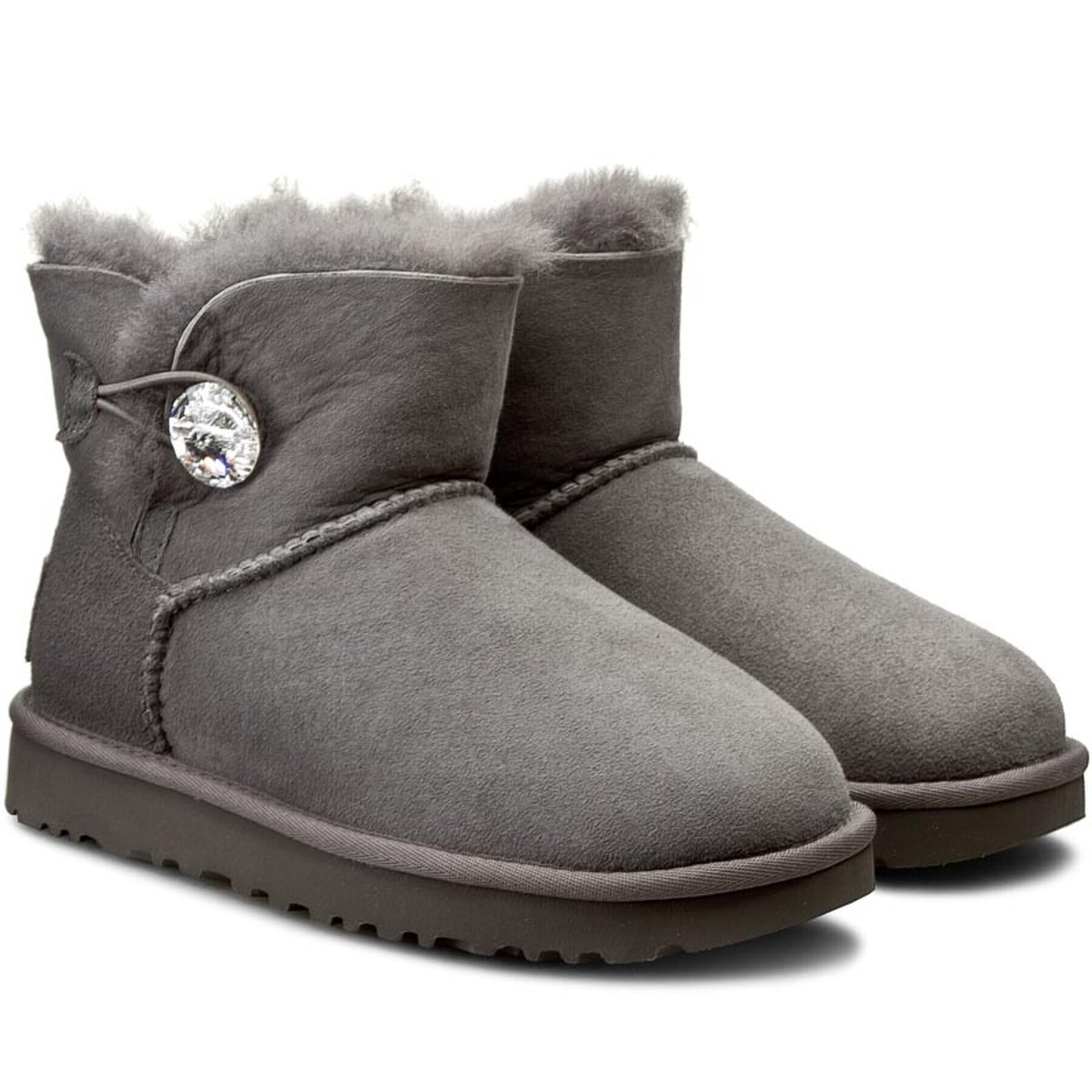 Ugg Cizme de zăpadă W Mini Bailey Button Bling 1016554 Gri - Pled.ro