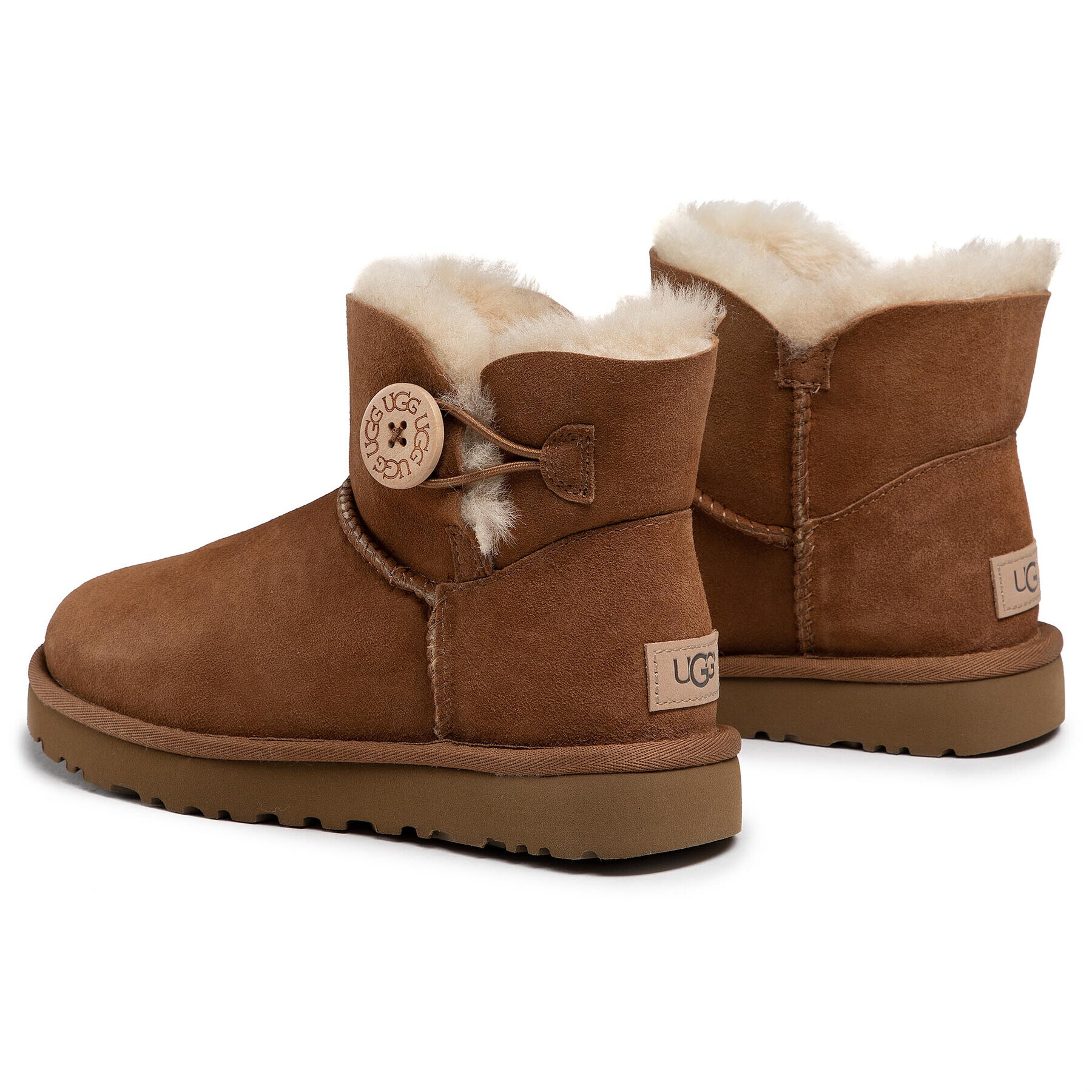 Ugg Cizme de zăpadă W Mini Bailey Button II 1016422 Maro - Pled.ro