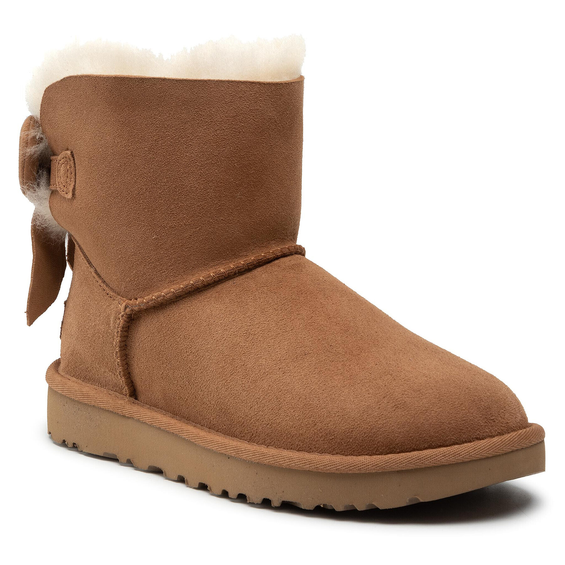 Ugg Pantofi W Mini Bailey Fluff Bow 1123635 Maro - Pled.ro