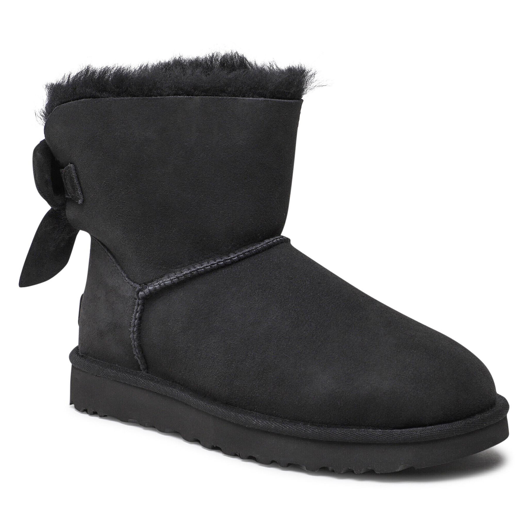 Ugg Pantofi W Mini Bailey Fluff Bow 1123635 Negru - Pled.ro