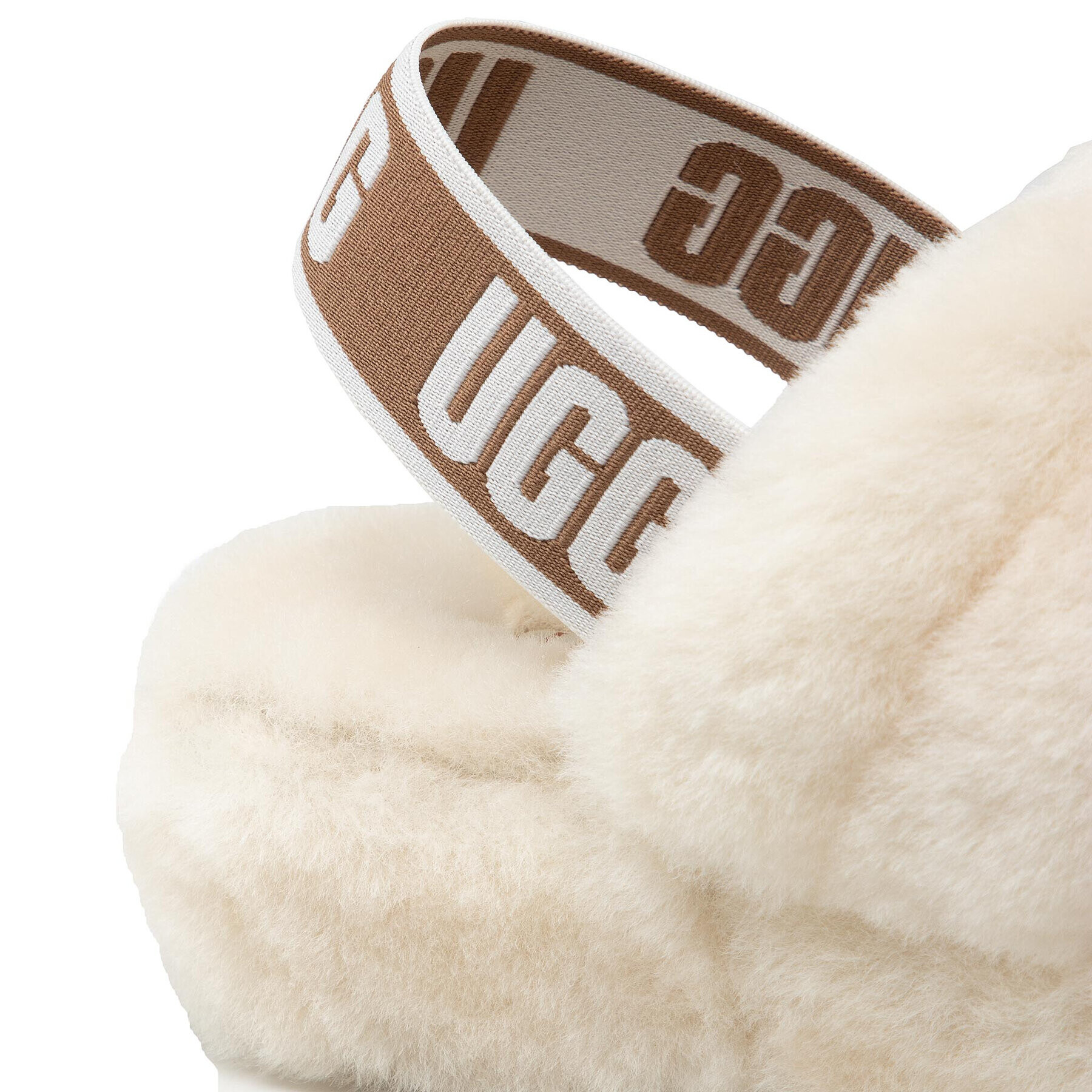 Ugg Papuci de casă W Fluff Yeah Slide 1095119 Bej - Pled.ro