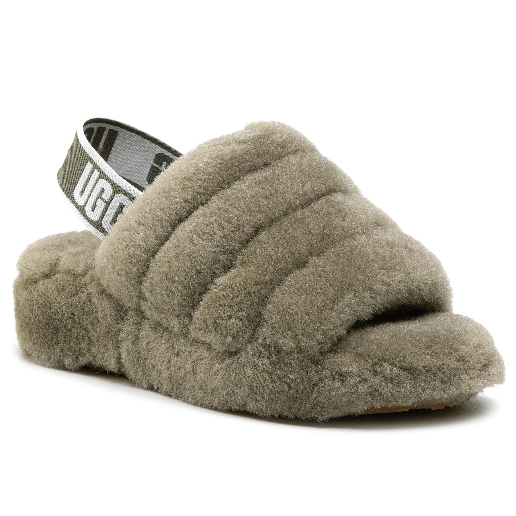 Ugg Papuci de casă W Fluff Yeah Slide 1095119 Verde - Pled.ro