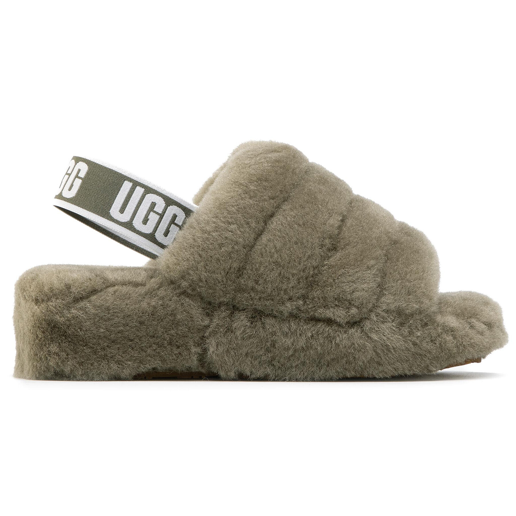 Ugg Papuci de casă W Fluff Yeah Slide 1095119 Verde - Pled.ro