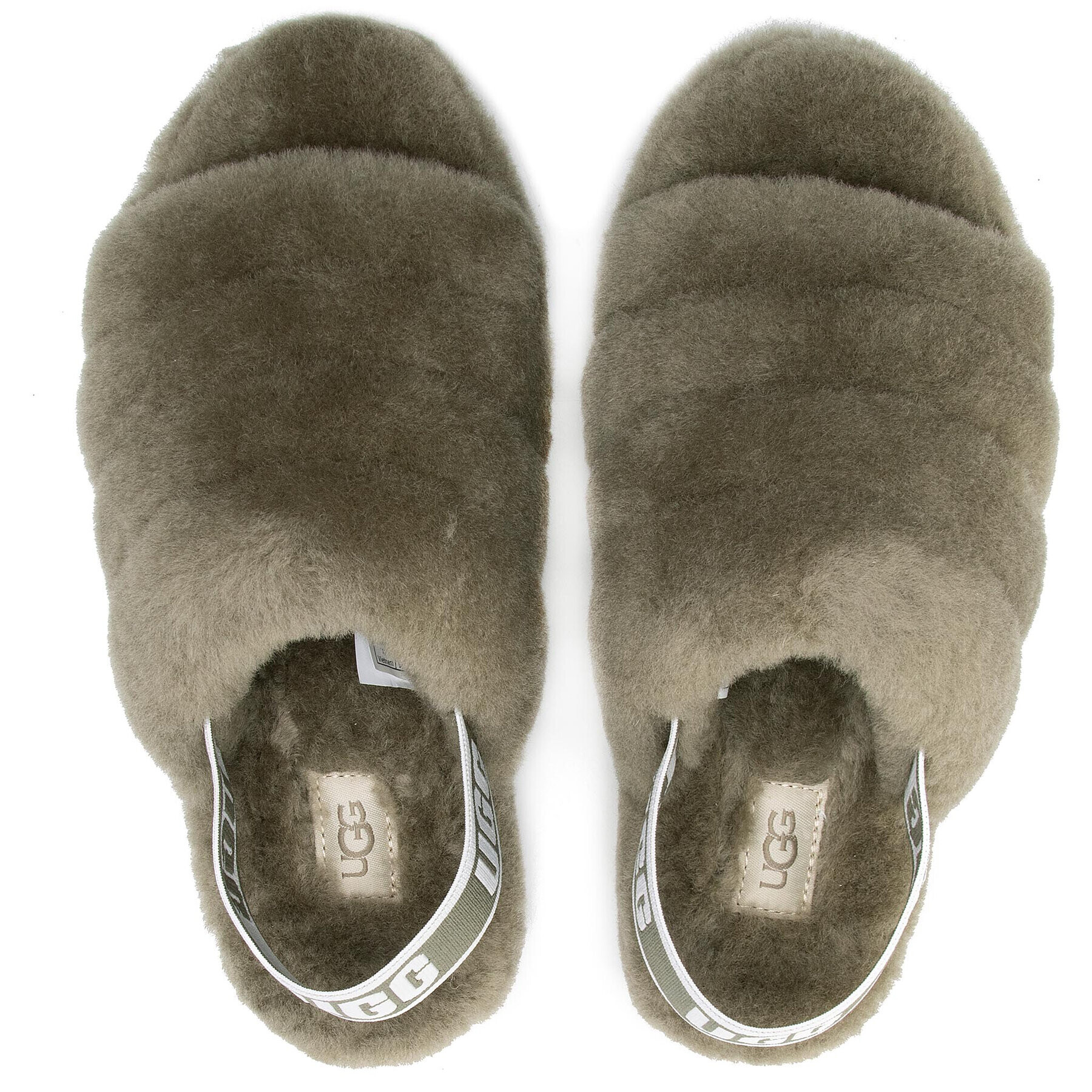 Ugg Papuci de casă W Fluff Yeah Slide 1095119 Verde - Pled.ro