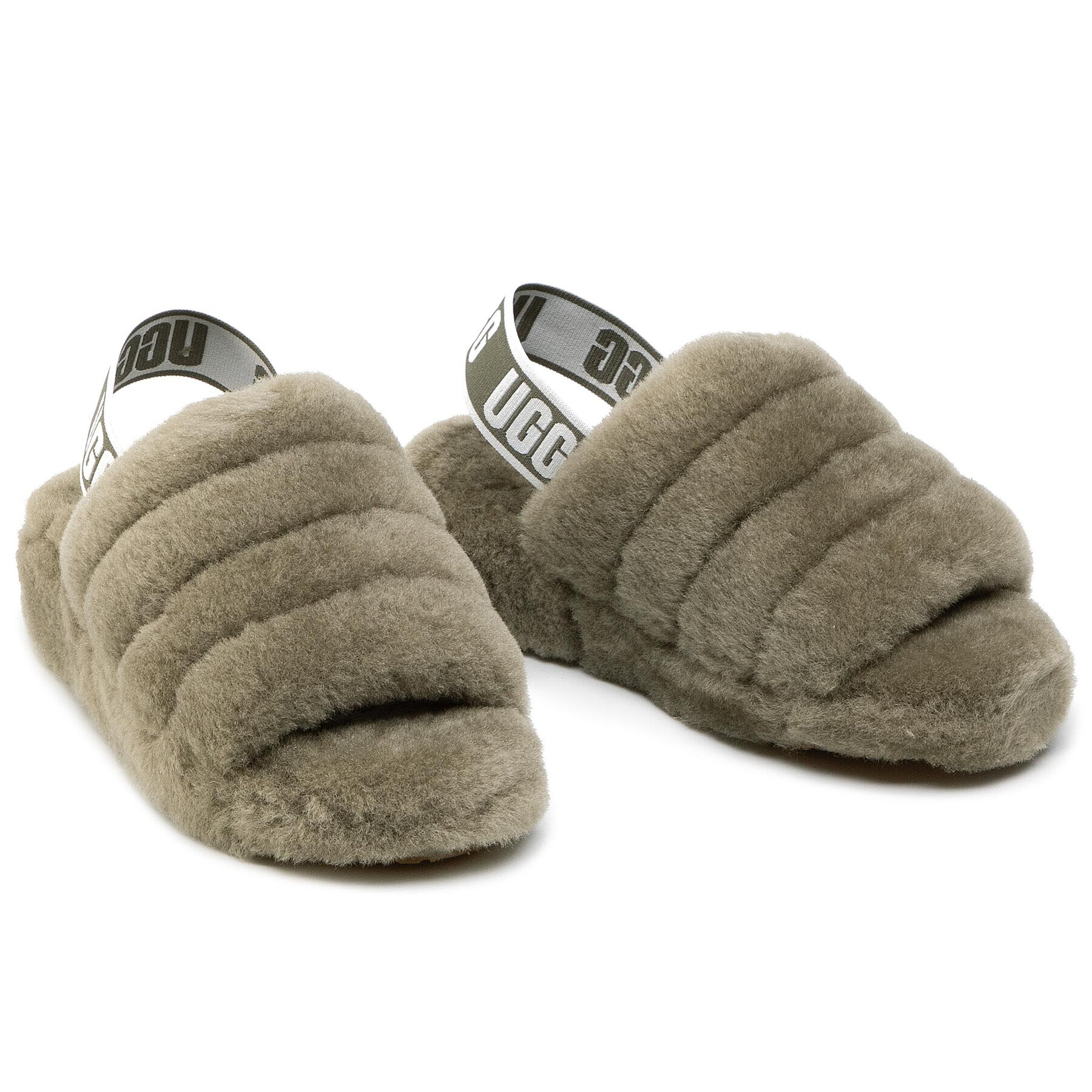 Ugg Papuci de casă W Fluff Yeah Slide 1095119 Verde - Pled.ro