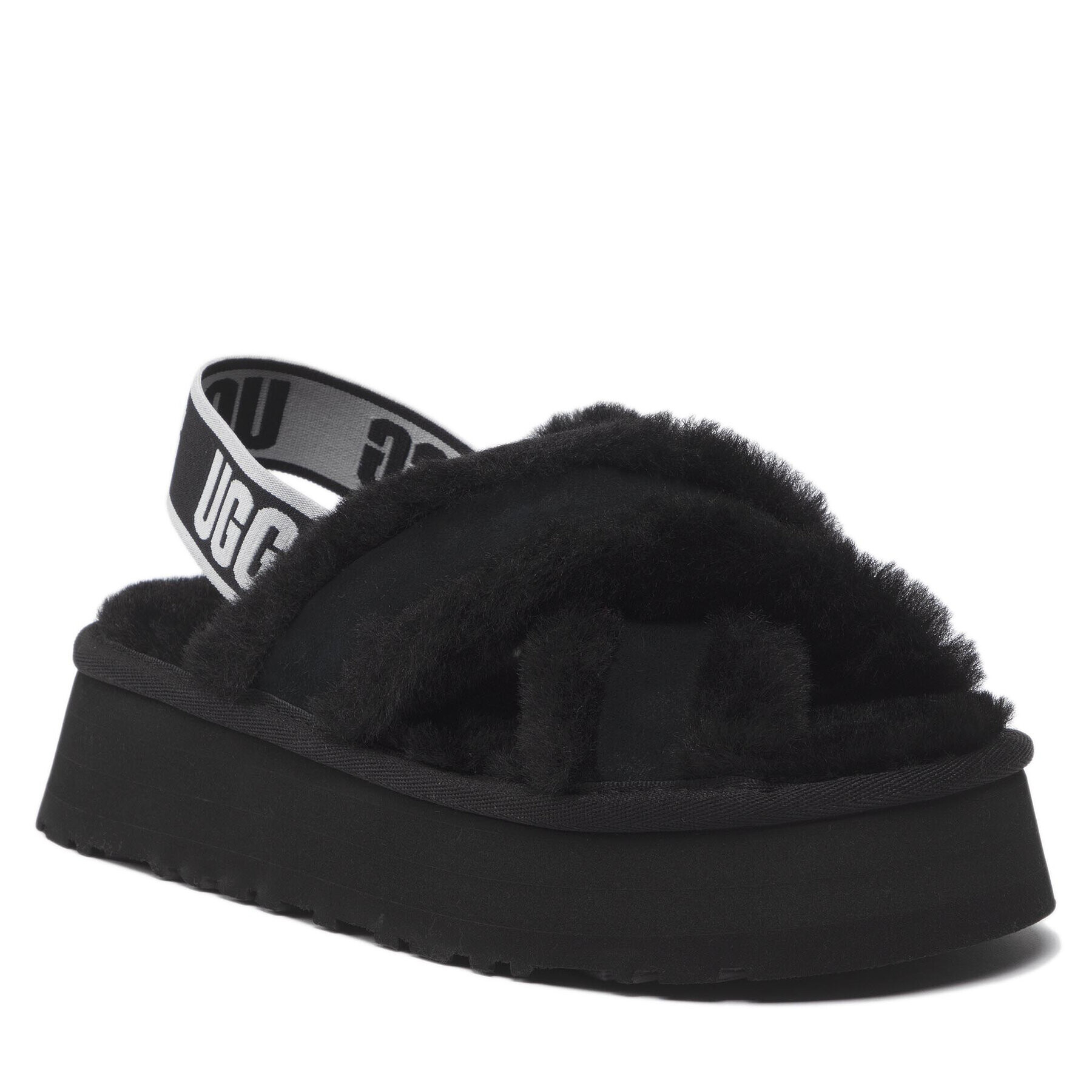 Ugg Papuci de casă W Disco Cross Slide 1121550 Negru - Pled.ro