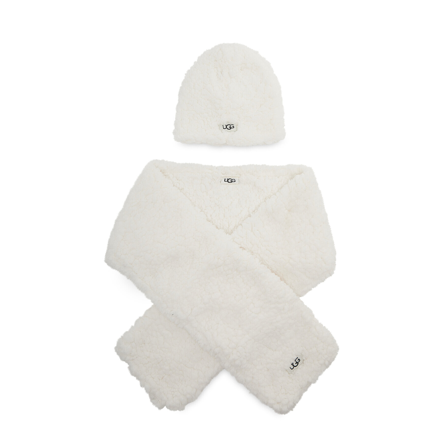 Ugg Set Fular și Căciulă K Sherpa Beanie And Scarf Set 20985 Alb - Pled.ro