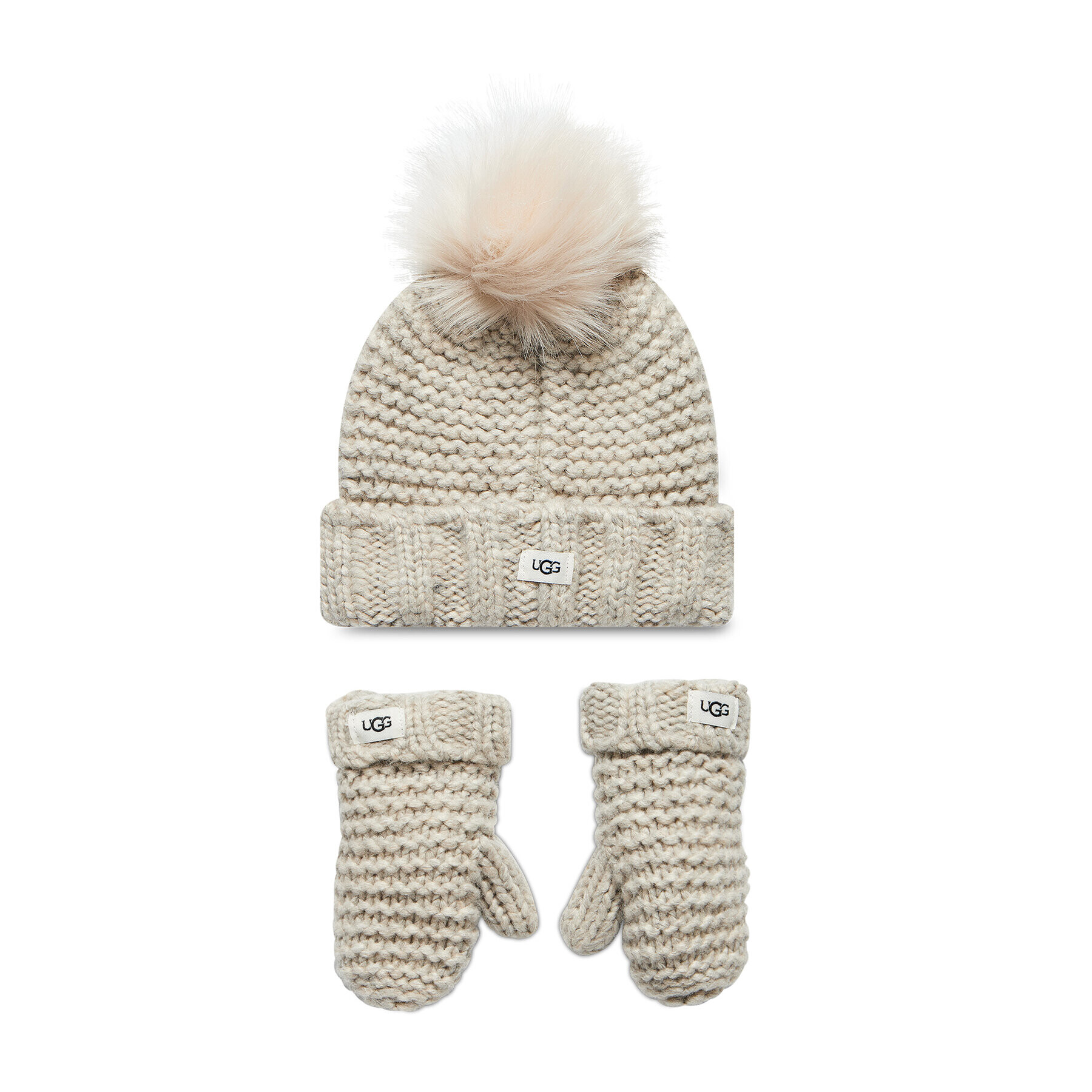 Ugg Set mănuși și căciulă K Infant Knit Set 20124 Gri - Pled.ro