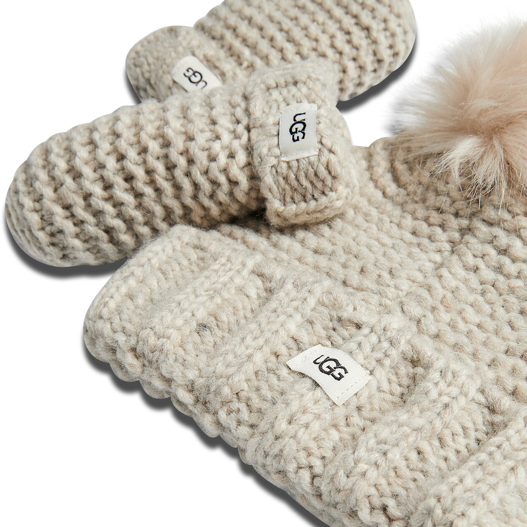 Ugg Set mănuși și căciulă K Infant Knit Set 20124 Gri - Pled.ro