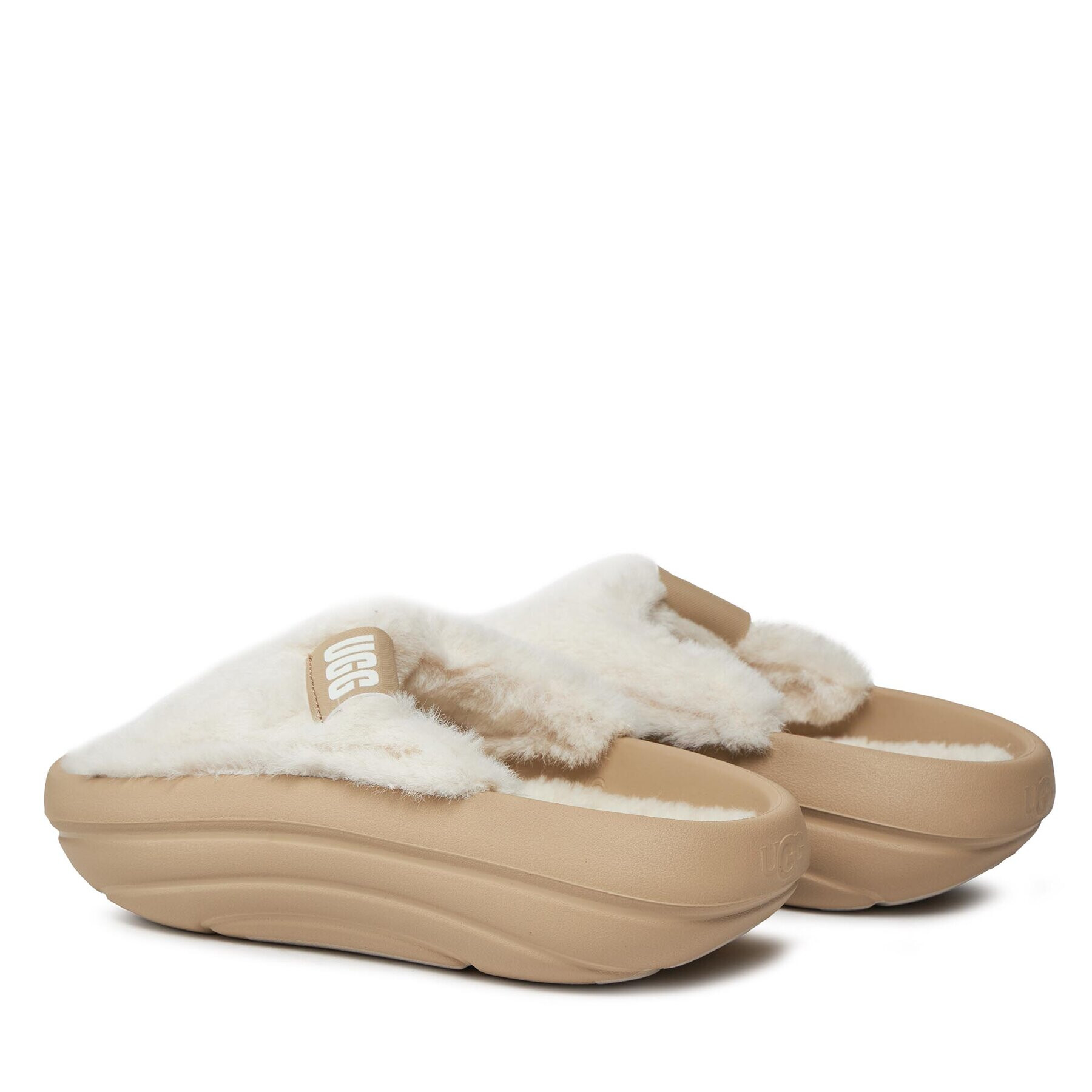 Ugg Şlapi W Foamo plush Slide 1143849 Alb - Pled.ro