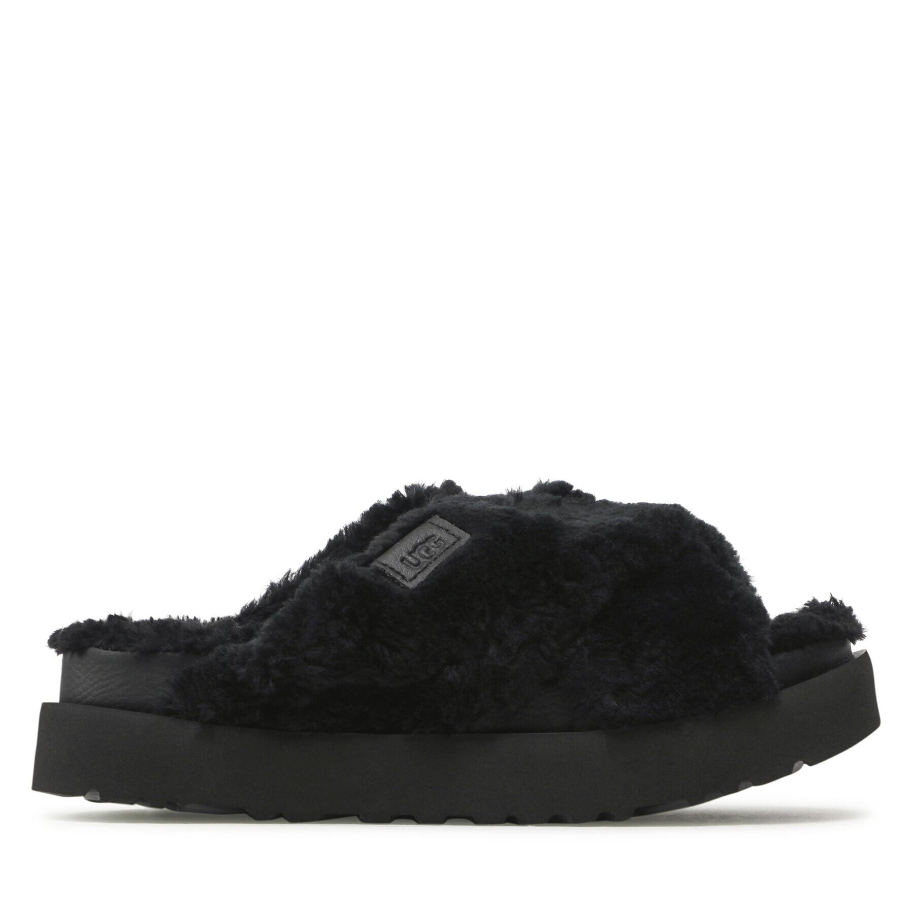 Ugg Șlapi W Fuzz Sugar Cross Slide 1135131 Negru - Pled.ro