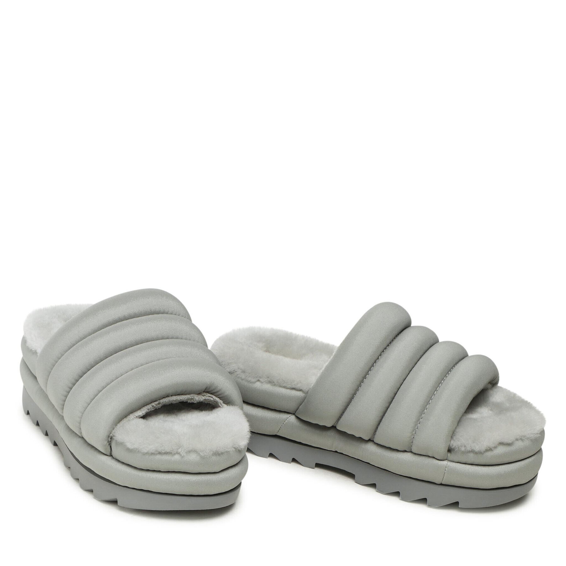 Ugg Șlapi W Maxi Slide 1126377 Gri - Pled.ro