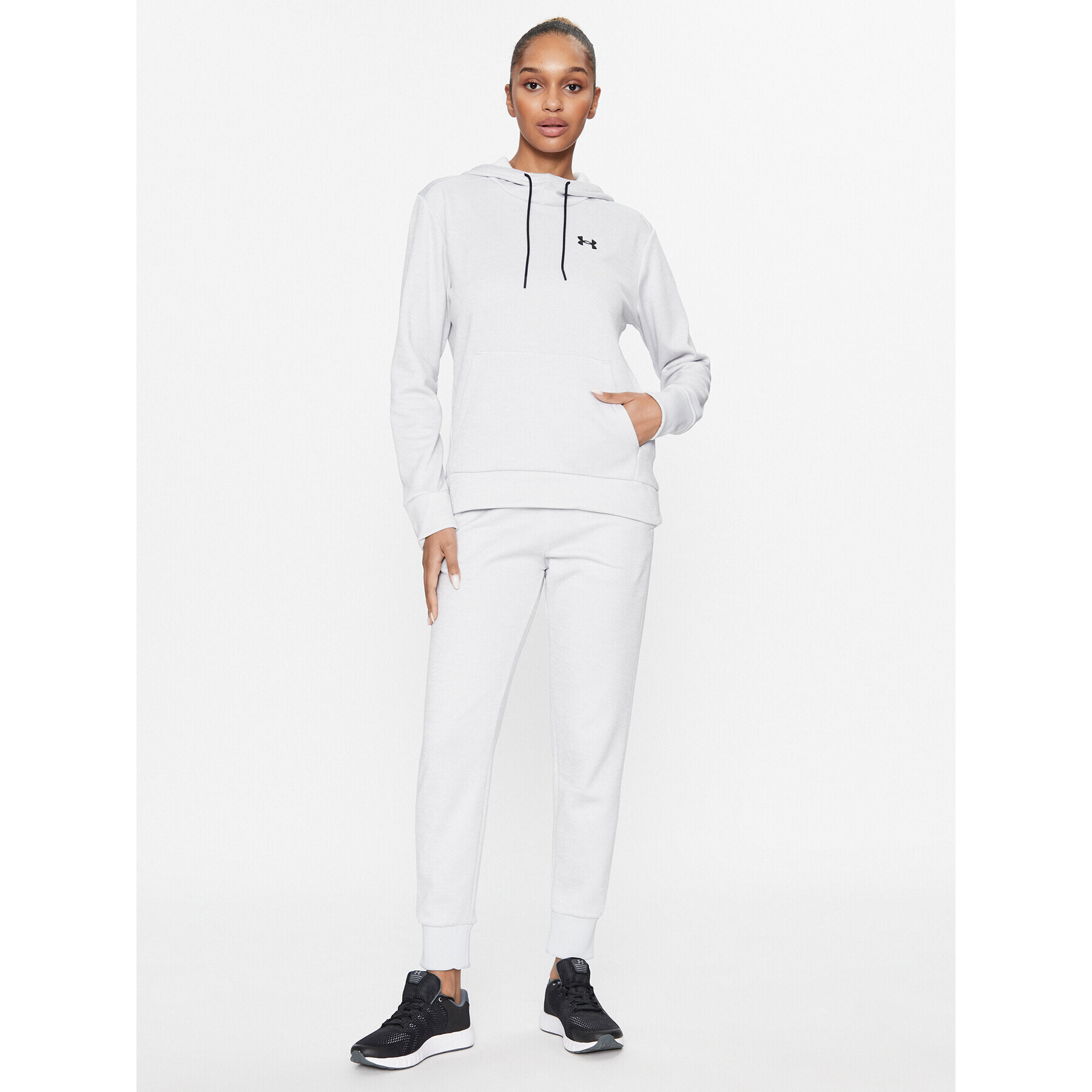 Under Armour Bluză Armour Fleece Hoodie 1373055 Gri Loose Fit - Pled.ro