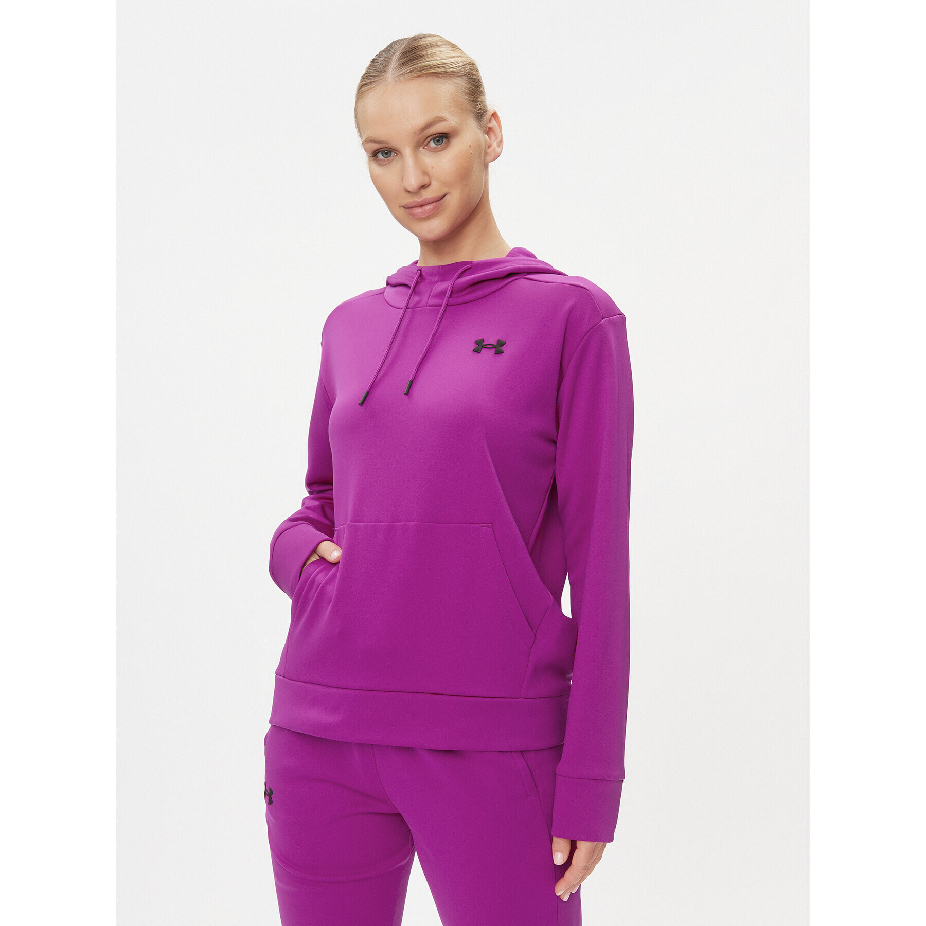 Under Armour Bluză Armour Fleece Hoodie 1373055 Roz Loose Fit - Pled.ro