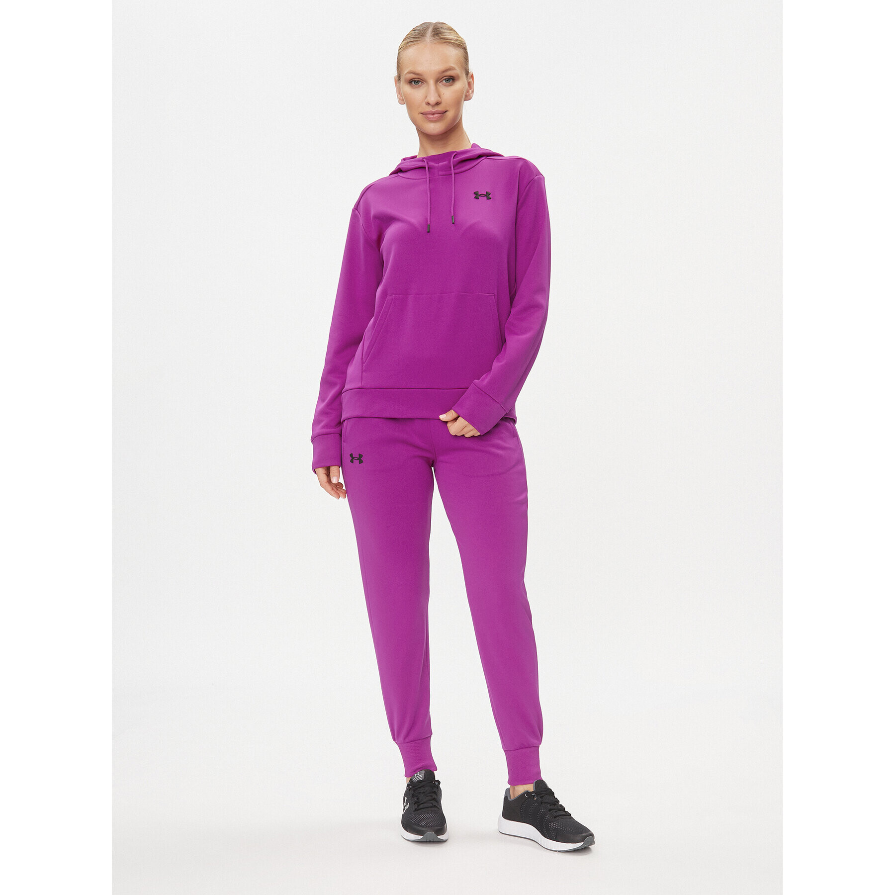 Under Armour Bluză Armour Fleece Hoodie 1373055 Roz Loose Fit - Pled.ro