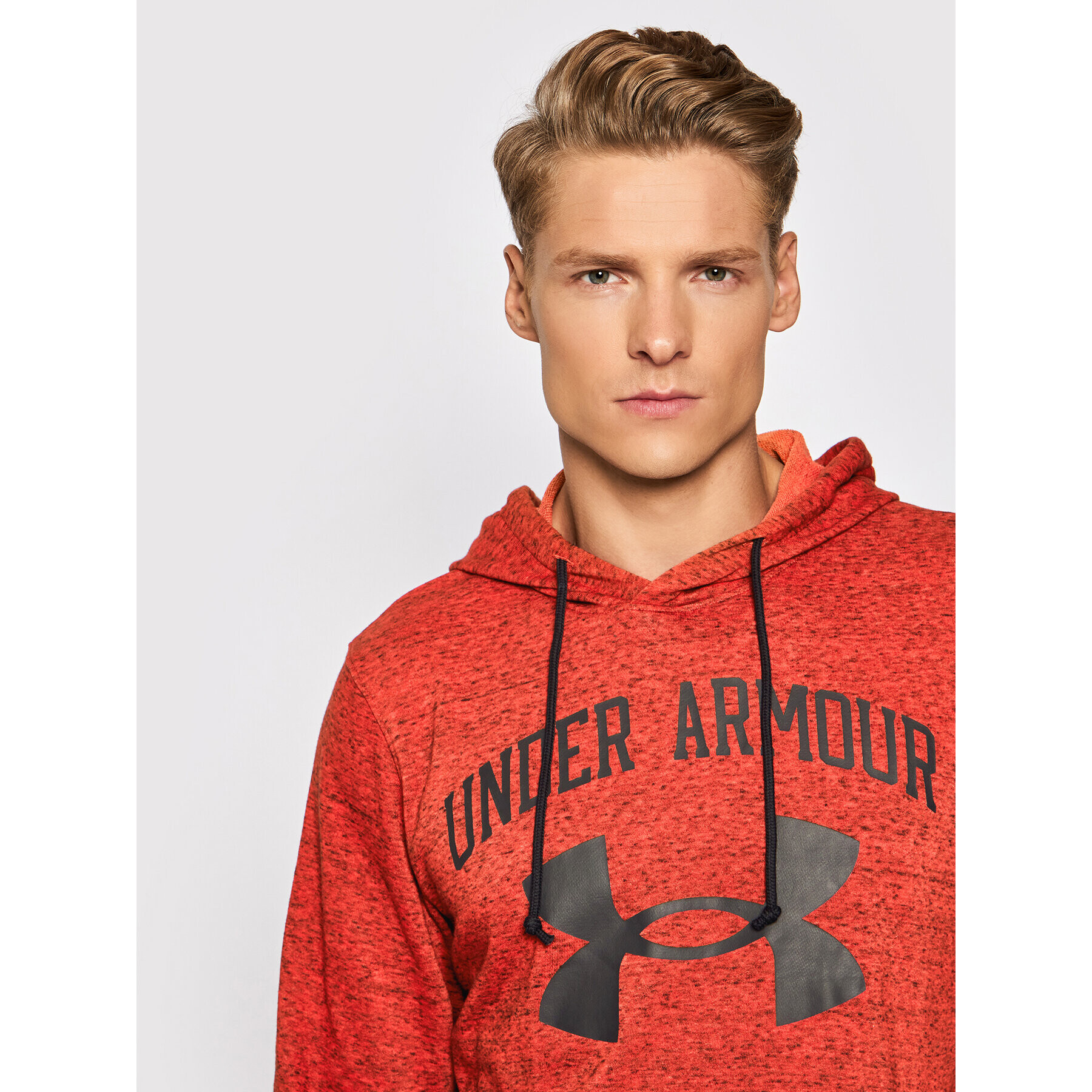 Under Armour Bluză Rival Terry Big Logo 1361559 Portocaliu Loose Fit - Pled.ro