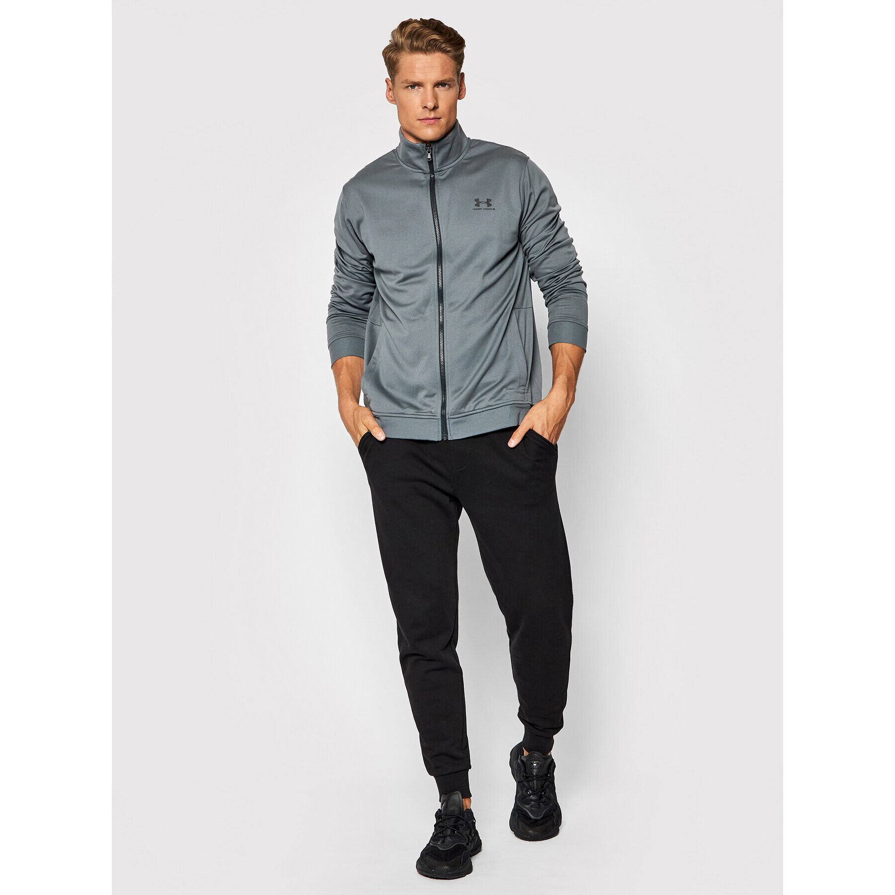 Under Armour Bluză Sportstyle Tricot 1329293 Gri Loose Fit - Pled.ro